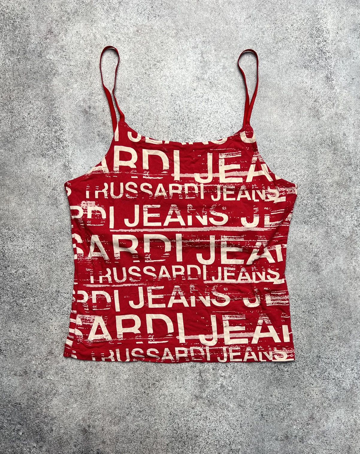 Trussardi × Vintage Trussardi vintage monogram cropped tank top Size S / US 4 / IT 40 - 1 Thumbnail