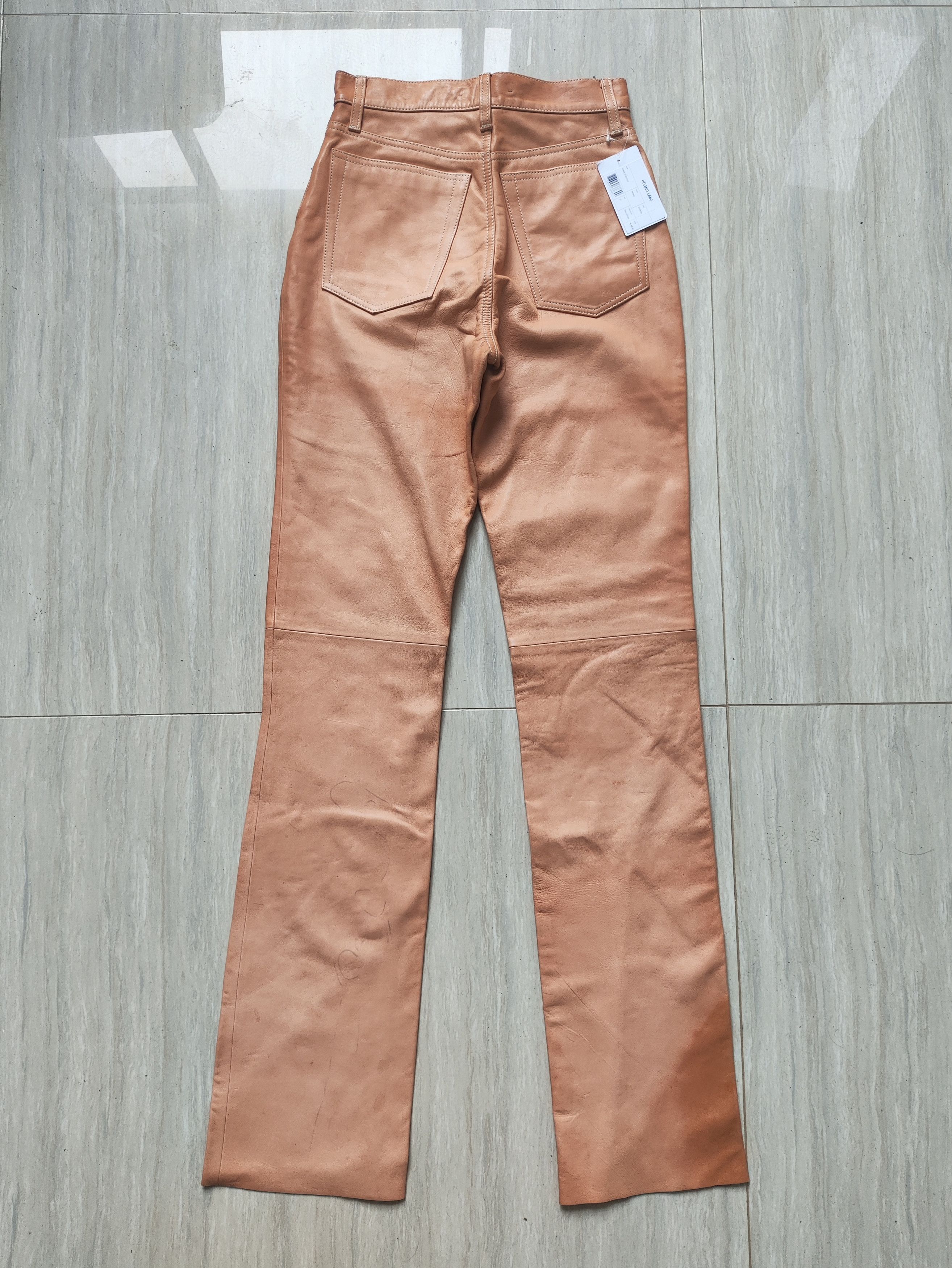 Helmut Lang Archive sunburn natural leather pants Size US 28 / EU 44 - 2 Thumbnail