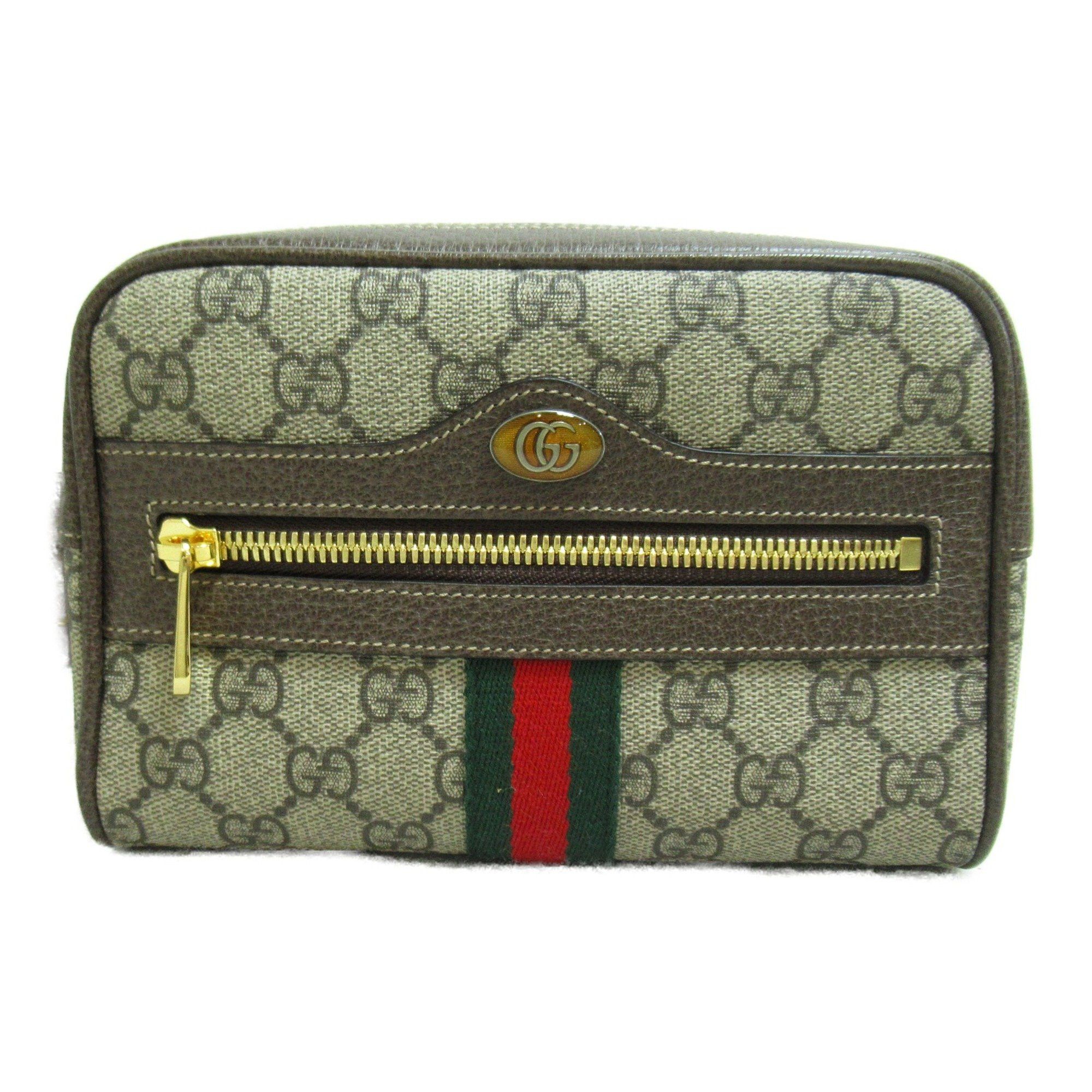 image of Gucci Waist Bag Brown Beige Canvas GG Supreme 517076, Women's