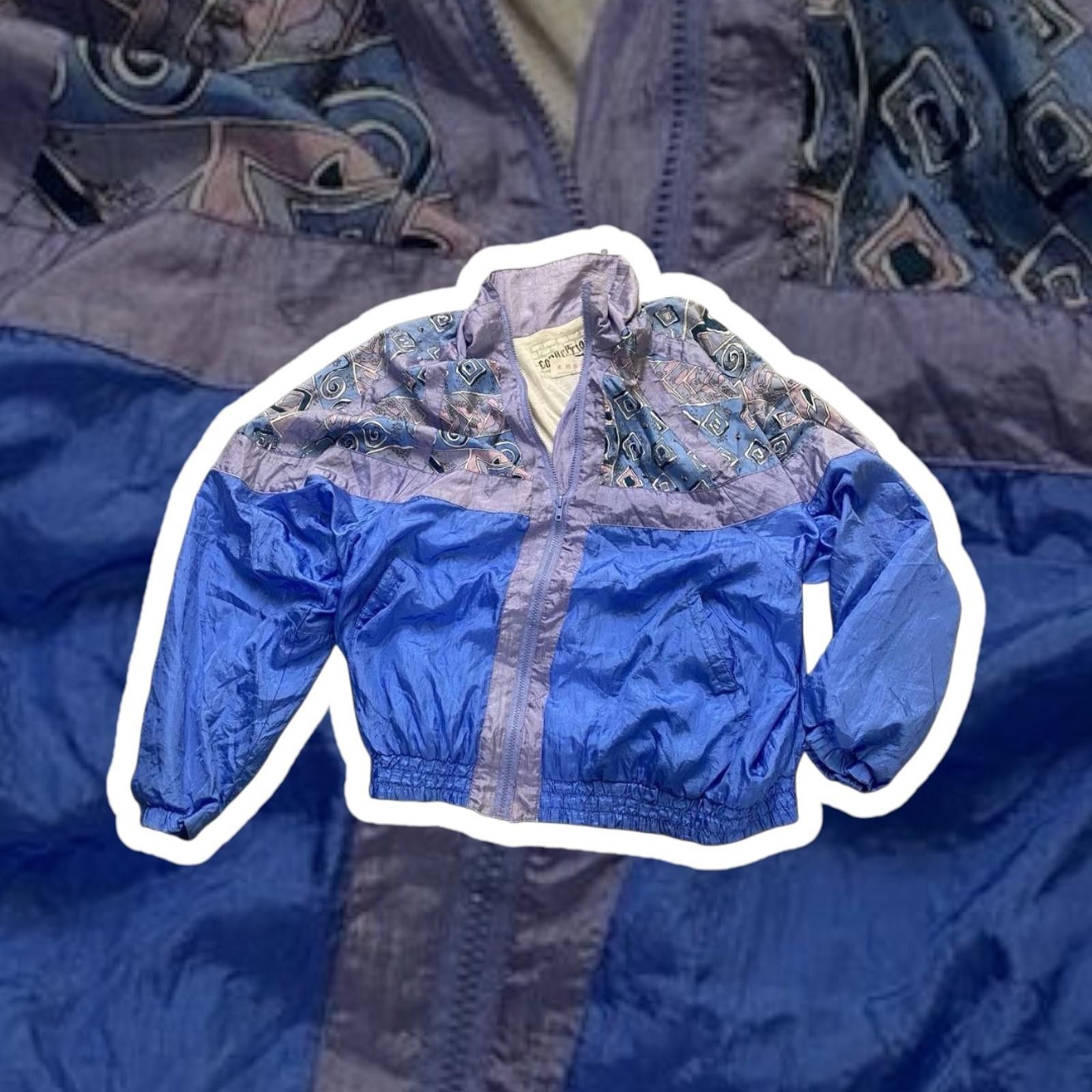 Designer Vintage Corruption Blue Windbreaker Jacket Size US L / EU 52-54 / 3 - 1 Thumbnail