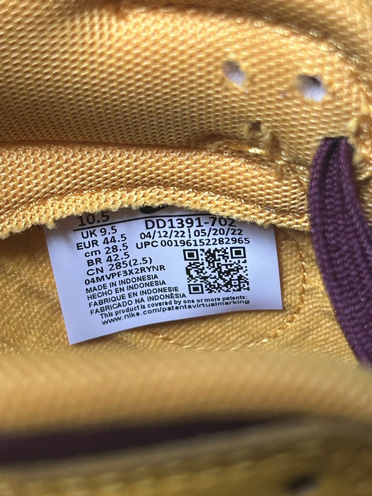 Nike Nike Dunk Low Arizona State 2022 Size US 10.5 / EU 43-44 - 10 Thumbnail