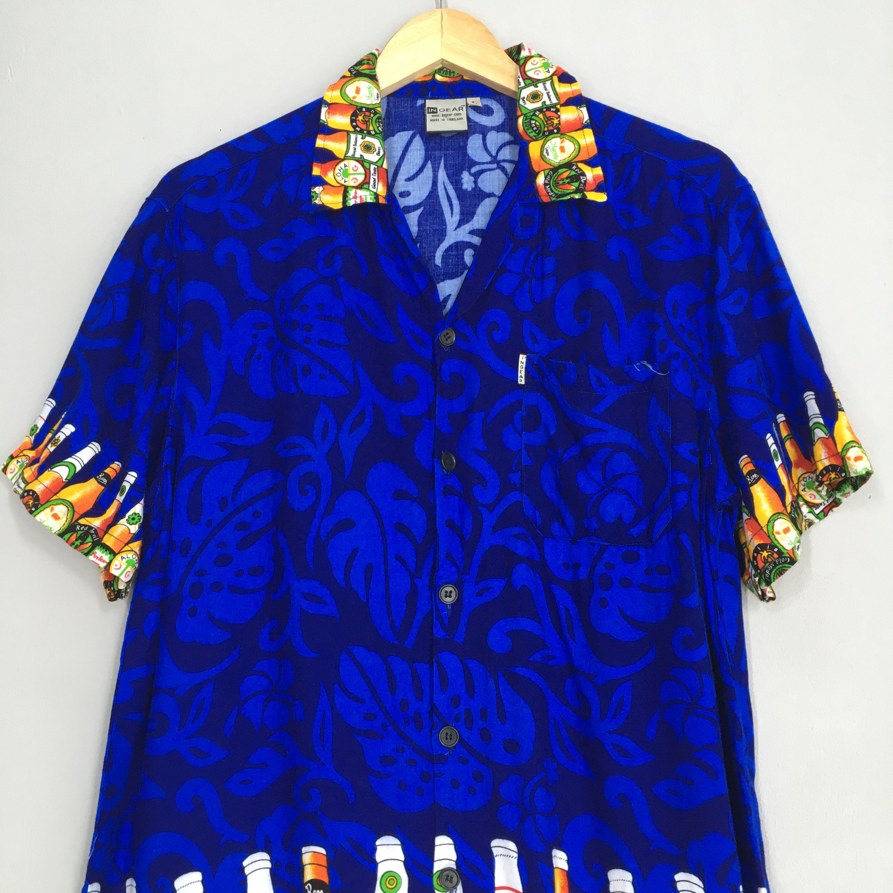 Other Vintage Hawaii Tequila Beer Aloha Wear Shirt Blue Large Size US L / EU 52-54 / 3 - 2 Thumbnail