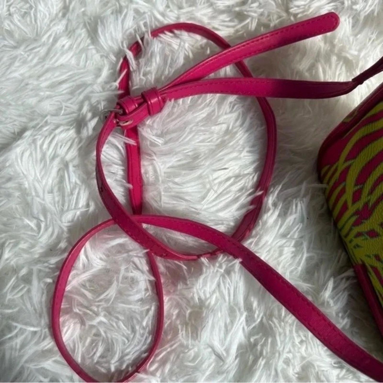 Vera Bradley Vera Bradley "Palm Fronds" Small Crossbody Bag - Bright Pink Size ONE SIZE - 11 Thumbnail