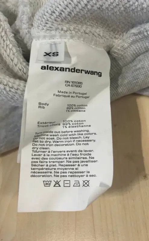 Alexander Wang Alexander Wang Classic Short Zipper Hoodie - Size XS / US 0-2 / IT 36-38 - 3 Thumbnail