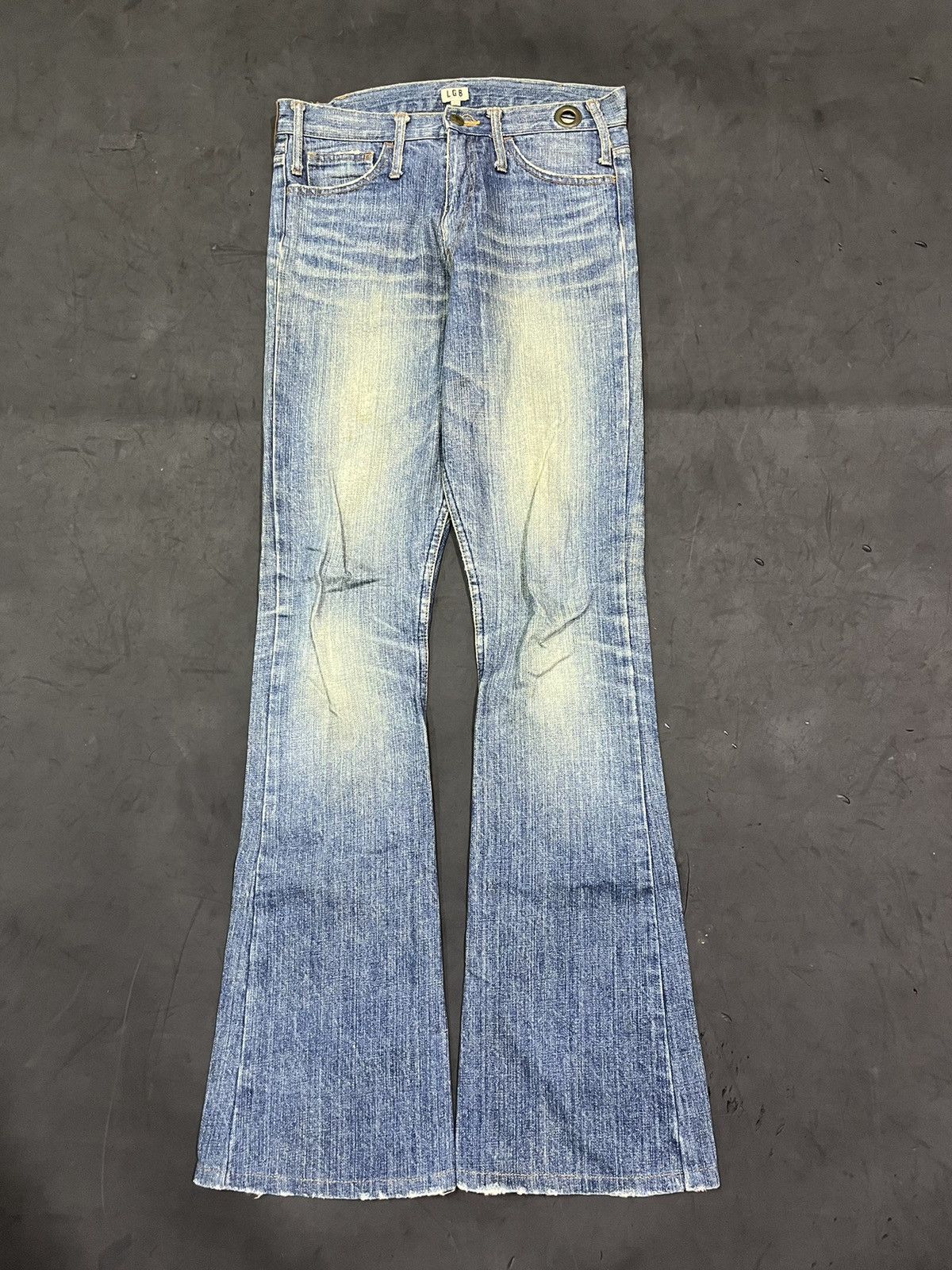 image of Le Grande Bleu L G B L.g.b. Lazy Wolf Flared Jeans in Blue, Men's (Size 29)