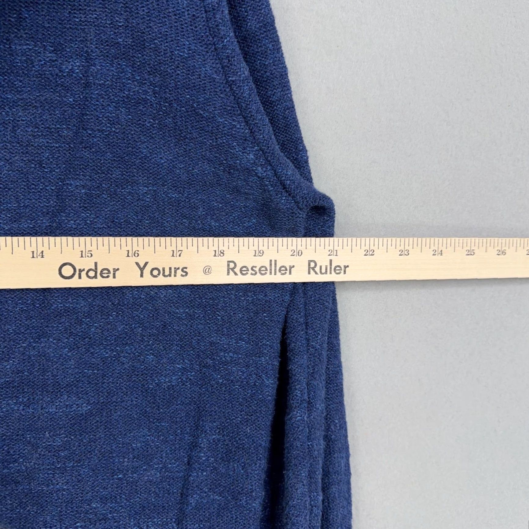 Vintage L.L.Bean Sweater Mens Medium Blue Organic Cotton Full Zip Hooded Cardigan Knit Size US M / EU 48-50 / 2 - 7 Thumbnail