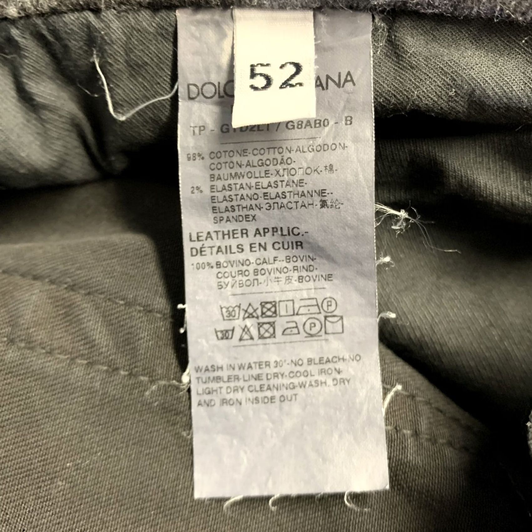 Dolce & Gabbana DOLCE & GABBANA Size 36 Black Cotton Blend Jean Cut Casual Pants Size US 36 / EU 52 - 7 Thumbnail