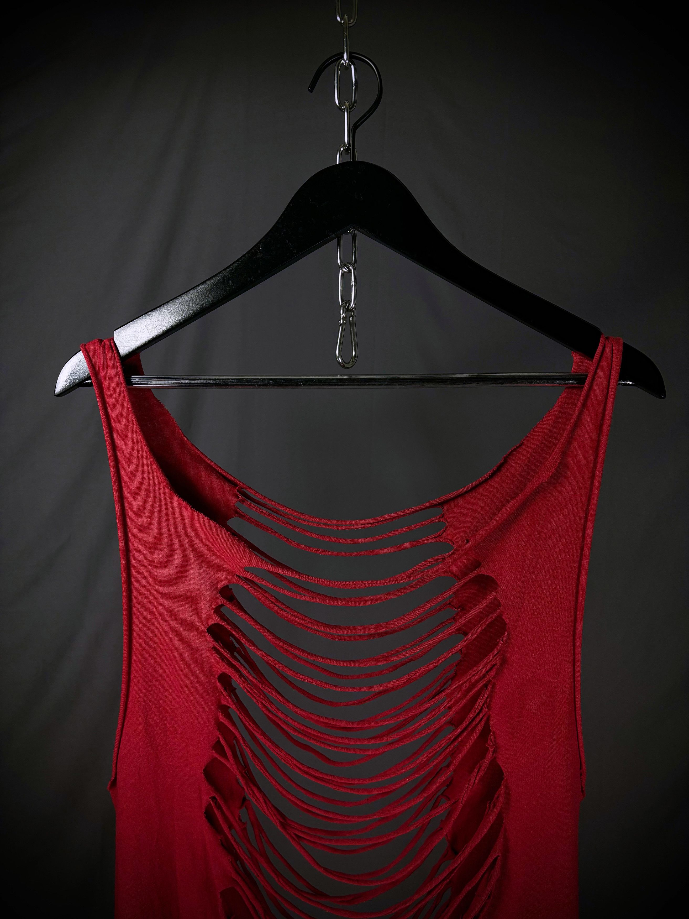 Japanese Brand Banal Chic Bizarre Shredded Tank Top Size US M / EU 48-50 / 2 - 2 Thumbnail