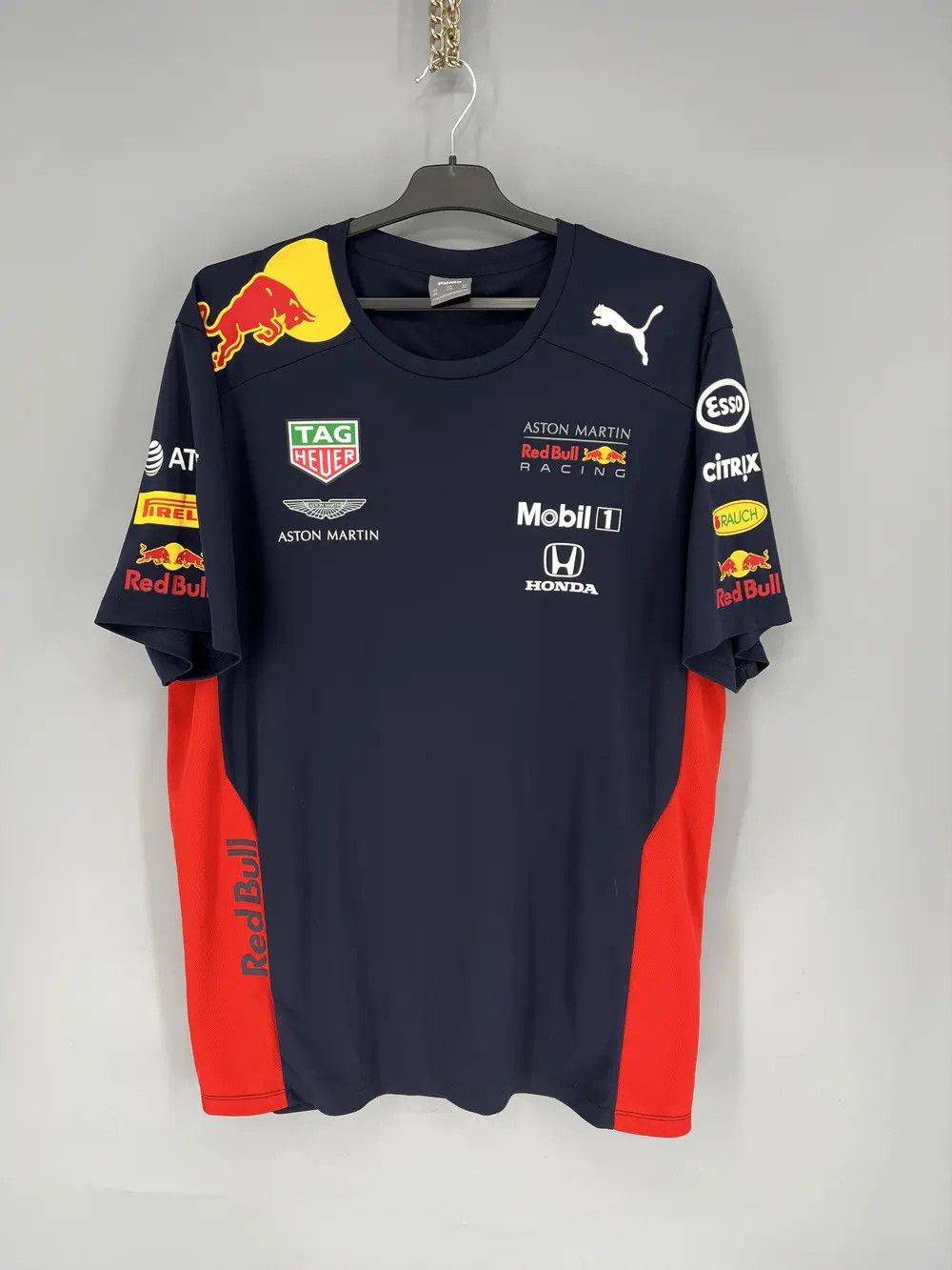 Formula 1 Aston Martin Red Bull Racing Team Puma F-1 Tee y2k Size US XXL / EU 58 / 5 - 1 Thumbnail