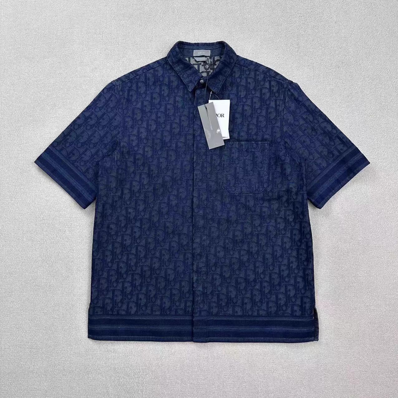 Dior DIOR Oblique AOP Denim SS Shirt 39 EU New Size US XXS / EU 40 - 1 Thumbnail
