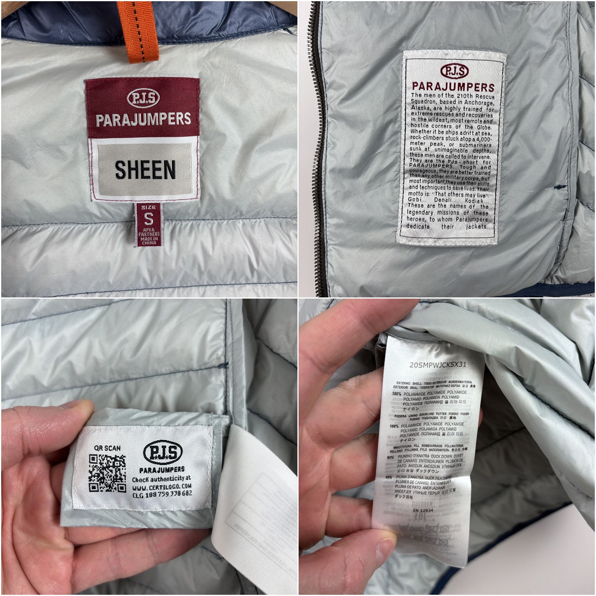 Parajumpers Womens Parajumpers Sheen Down Quilted Jacket Blue Size S Size S / US 4 / IT 40 - 11 Thumbnail