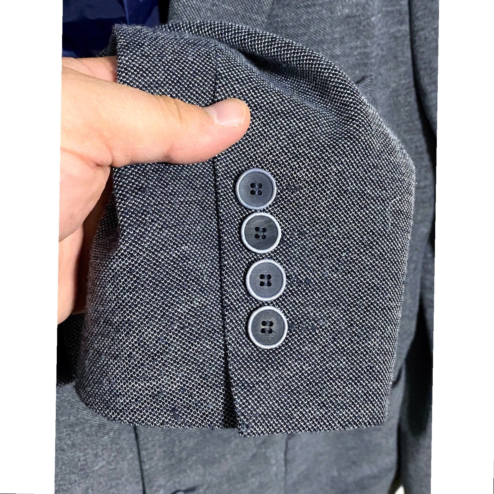 C&A C&A 2 Button Sport Coat Mens 44R Gray Polyester 2 Button Jacket Single-Breasted Notch Lapel Business Formal Vintage Ivy League Mens Size US S / EU 44-46 / 1 - 5 Thumbnail