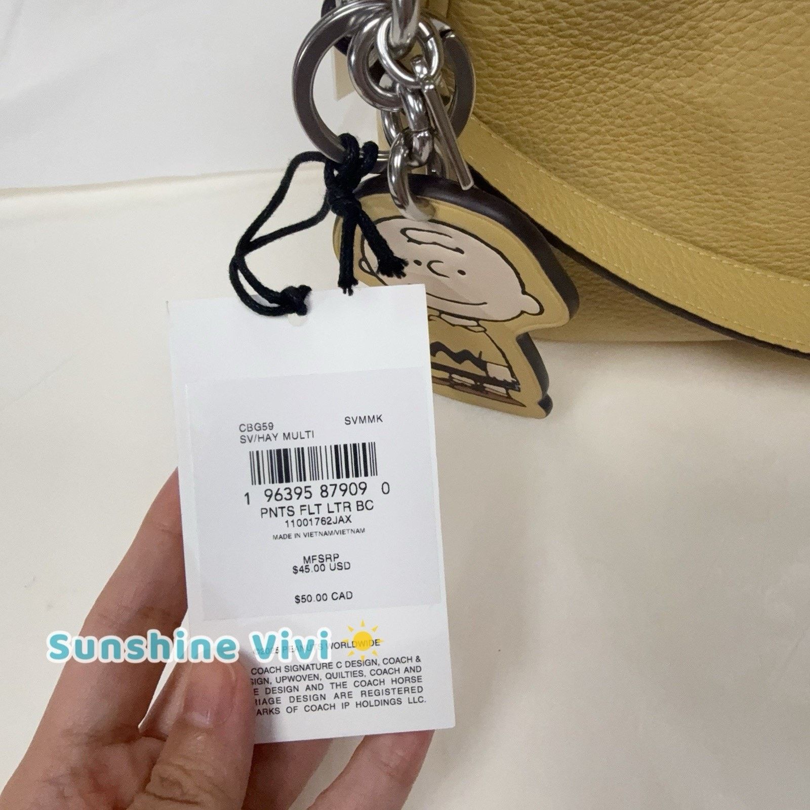 Coach NWT Coach X Peanuts Bundle Teri CBJ83 & CBG59 Charm Size ONE SIZE - 3 Thumbnail