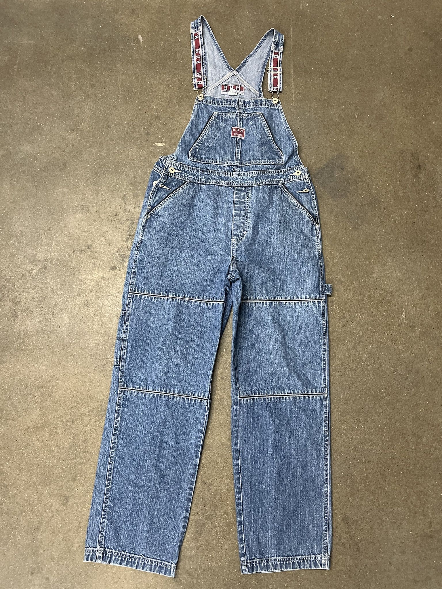 Carhartt × Vintage Vintage 1990s Bum Equipment denim Overalls Size M Size US M / EU 48-50 / 2 - 1 Thumbnail