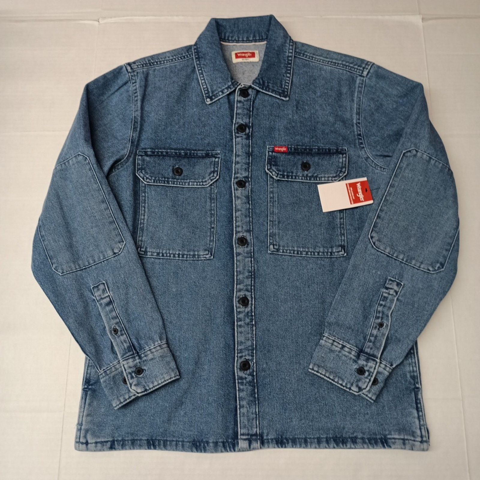 Wrangler Wrangler Blue Denim Jacket Overshirt Outdoor Shacket Size S Size US S / EU 44-46 / 1 - 1 Thumbnail