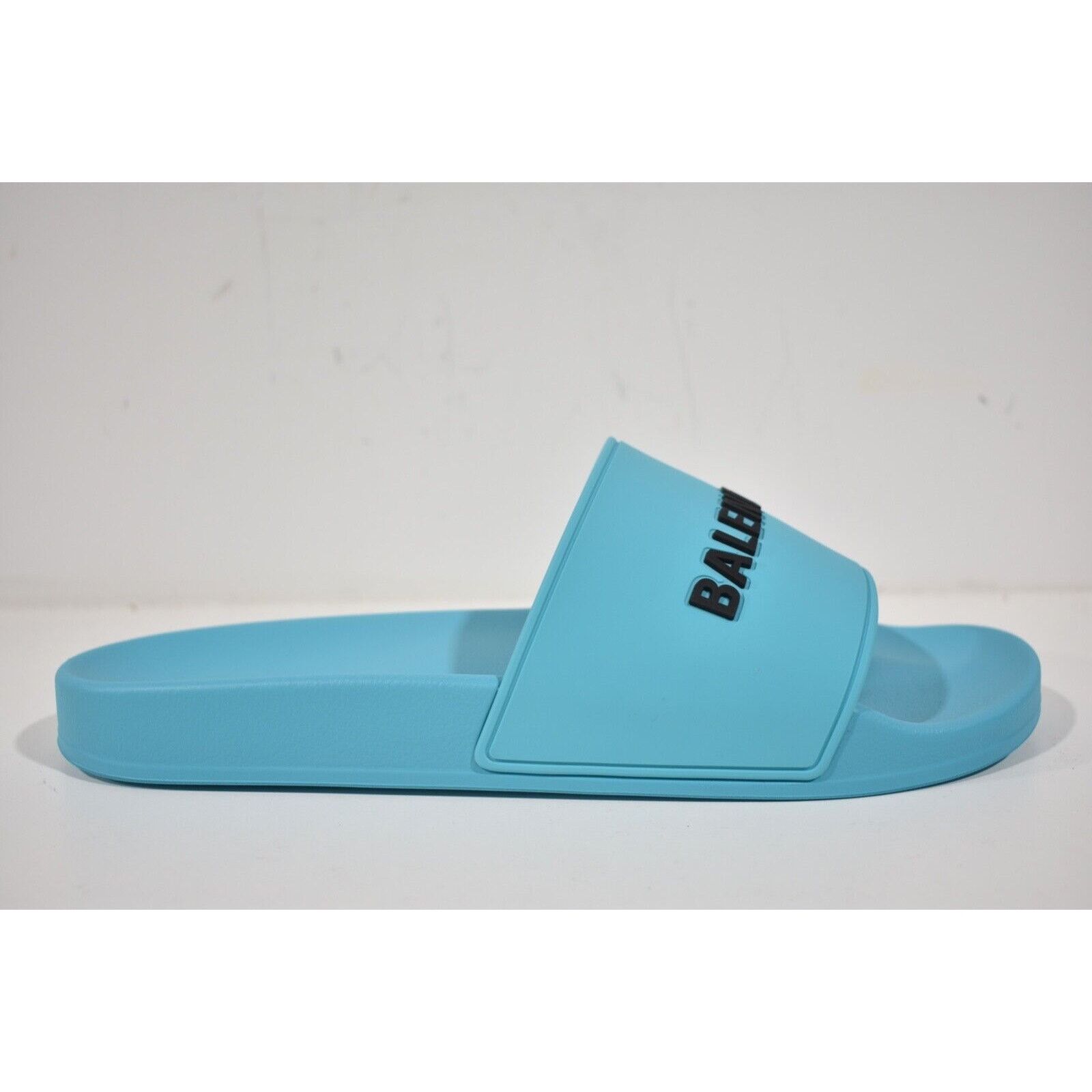 Balenciaga Balenciaga Turquoise Logo Slide Pool Sandal Flip Flop 43 10 Size US 10 / EU 43 - 3 Thumbnail