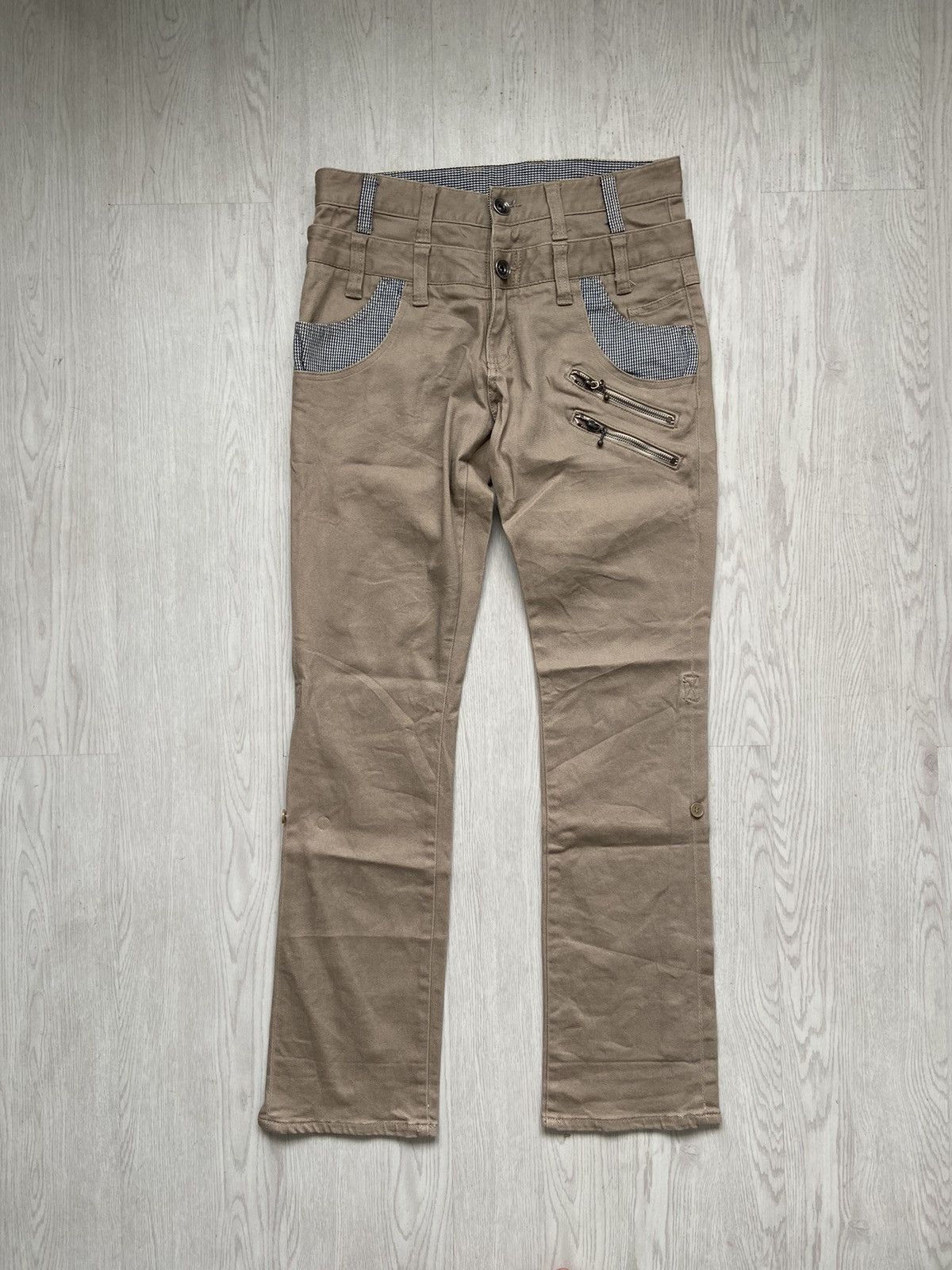 If Six Was Nine × Le Grande Bleu (L.G.B.) Vintage 2000’s Double Waist Zipper Flat Pocket Pants Size US 30 / EU 46 - 1 Thumbnail