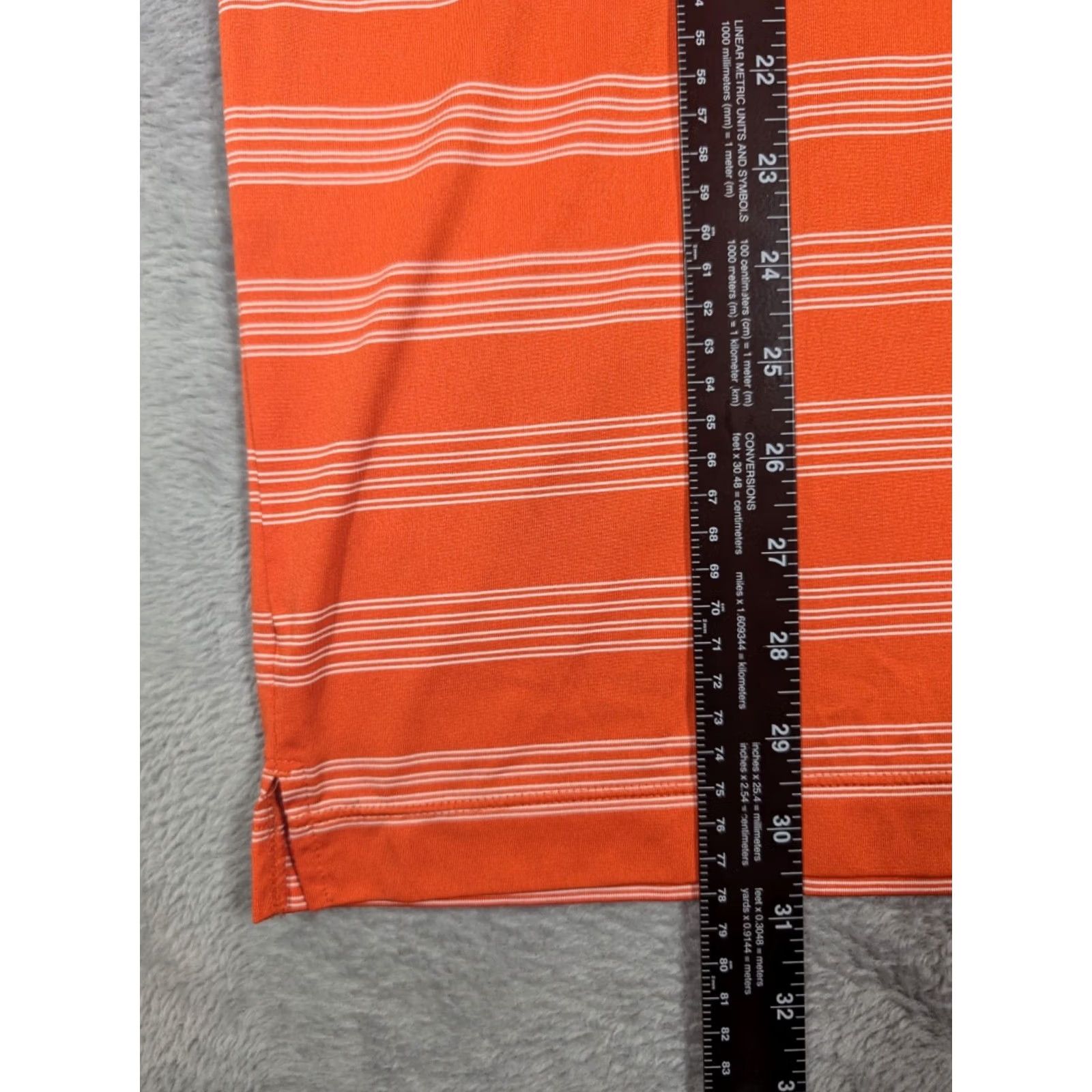 Nike Nike Golf Tour Performance US Open 2012 The Olympic Club Men's Polo Shirt Sz Xl Orange White Striped Size US XL / EU 56 / 4 - 3 Thumbnail