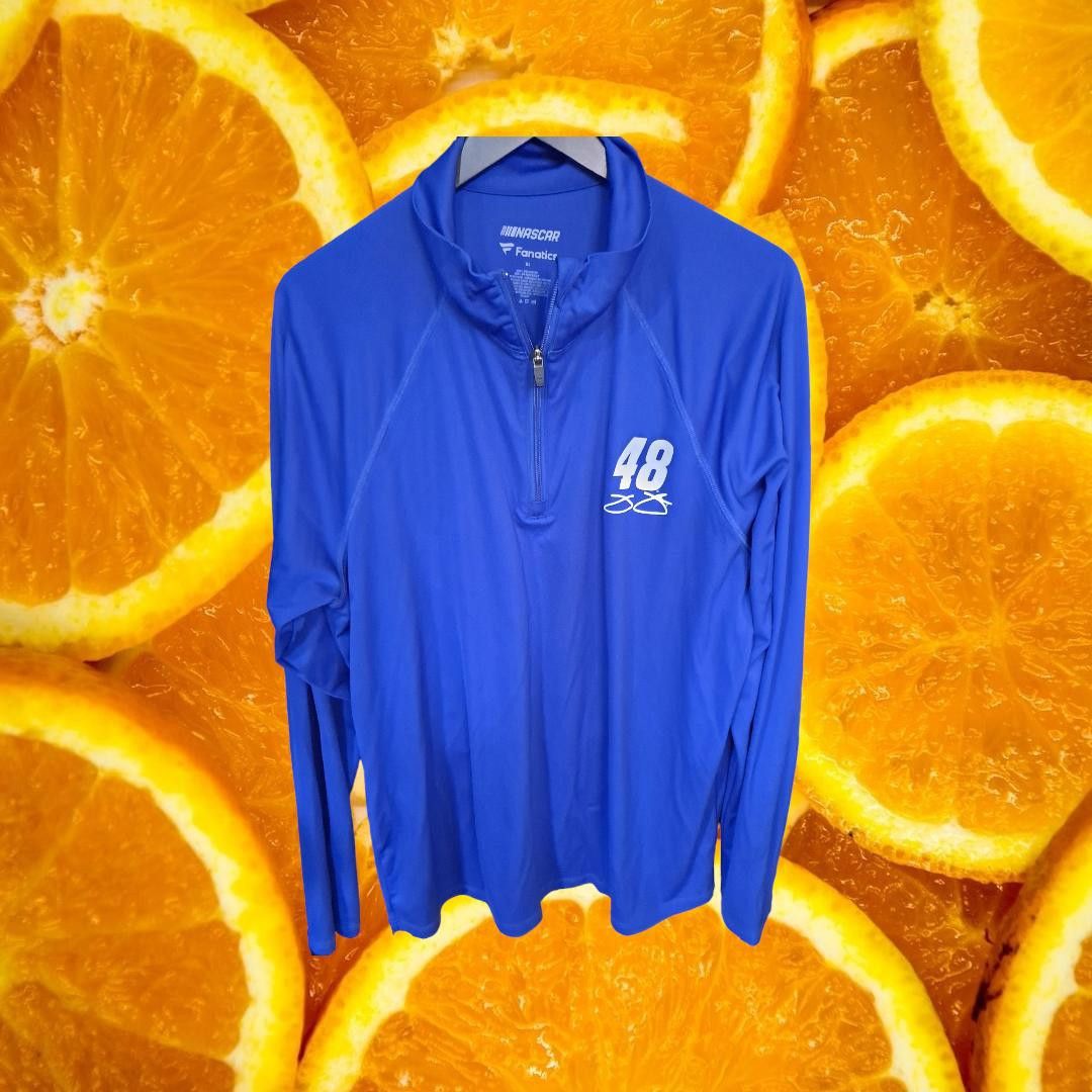 Other Fanatics NASCAR 1/4 Zip Blue #48 Long Sleeve Size XL Size US XL / EU 56 / 4 - 1 Thumbnail