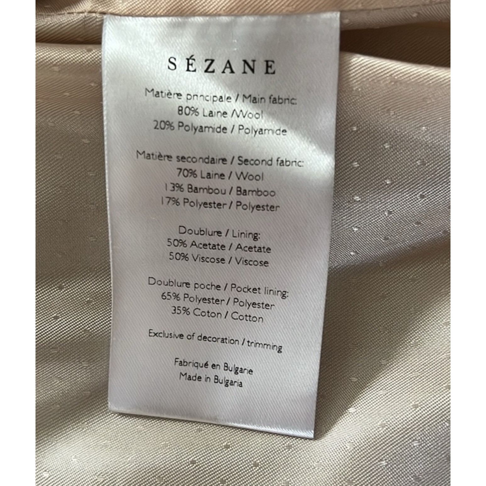 Sezane Like NU Sezane Hamptons wool Coat grey SZ40 bust 42 US8 Size M / US 6-8 / IT 42-44 - 5 Thumbnail