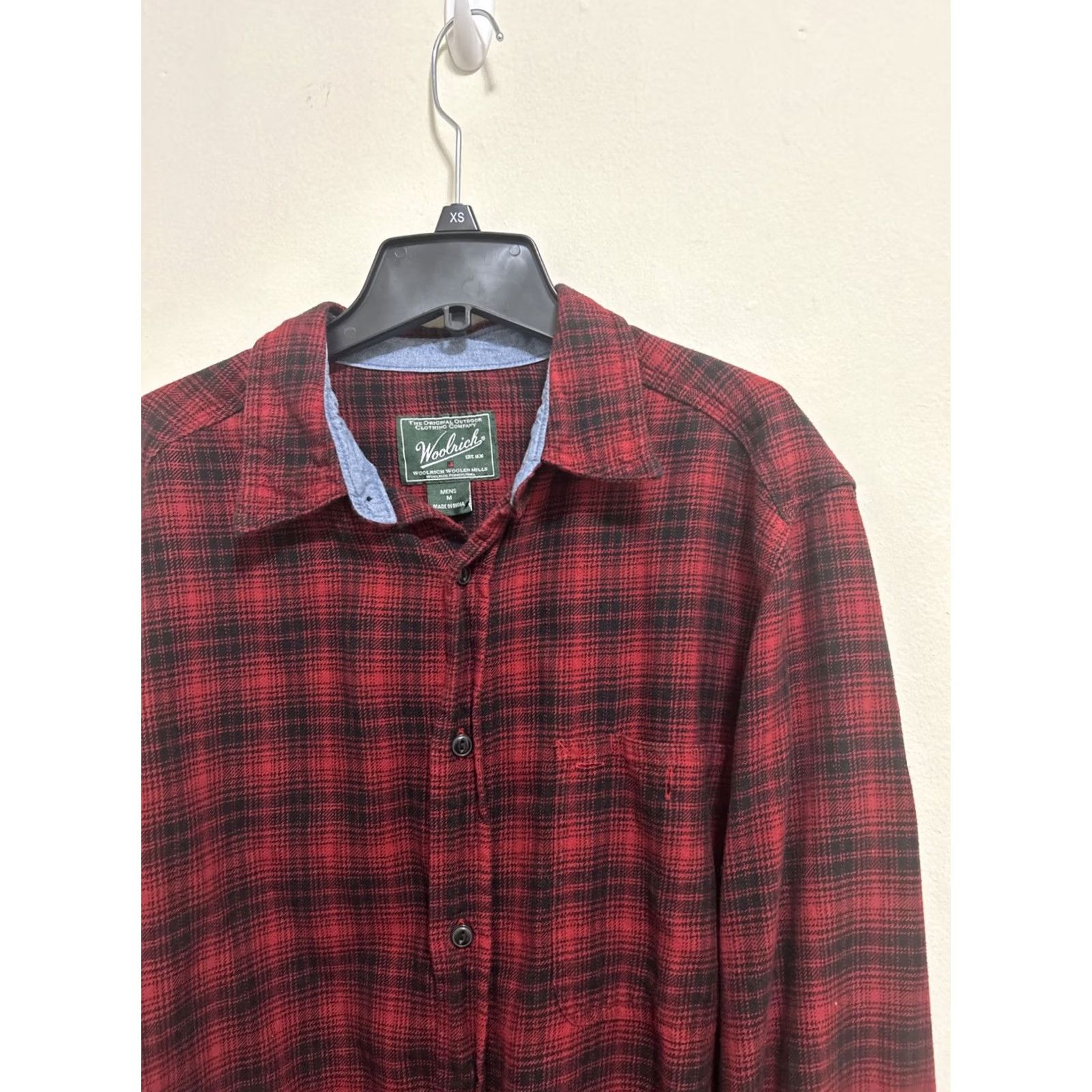 Vintage VINTAGE Woolrich Mens Flannel Plaid Button-Up Shirt M Red Outdoor Vintage Woolrich Plaid Button-Up Shirt Mens Regular Fit Casual Autumn Winter Men Size US M / EU 48-50 / 2 - 3 Thumbnail