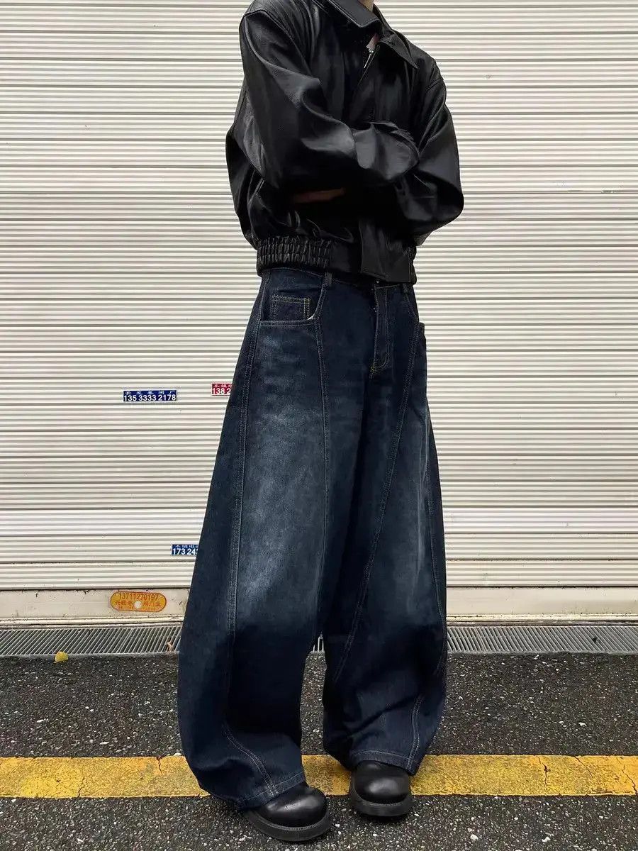 Japanese Brand Loose Hip Hop Wide Leg Pants Jeans Size US 34 / EU 50 - 2 Thumbnail