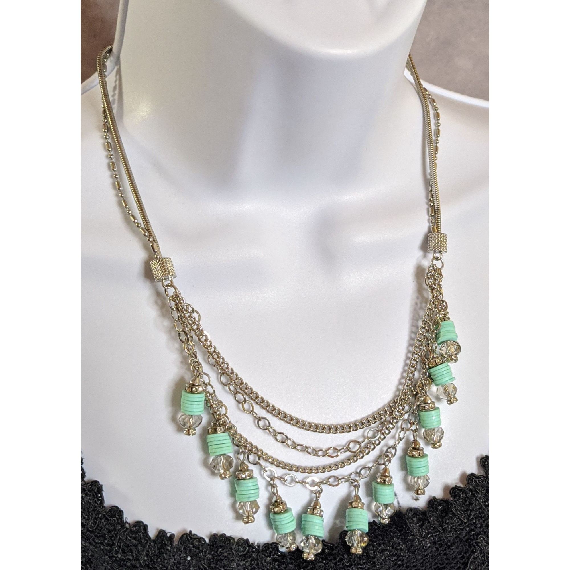 Vera Wang Simply Vera Vera Wang Finge Silver-Tone Layered Necklace Wit Size ONE SIZE - 2 Thumbnail