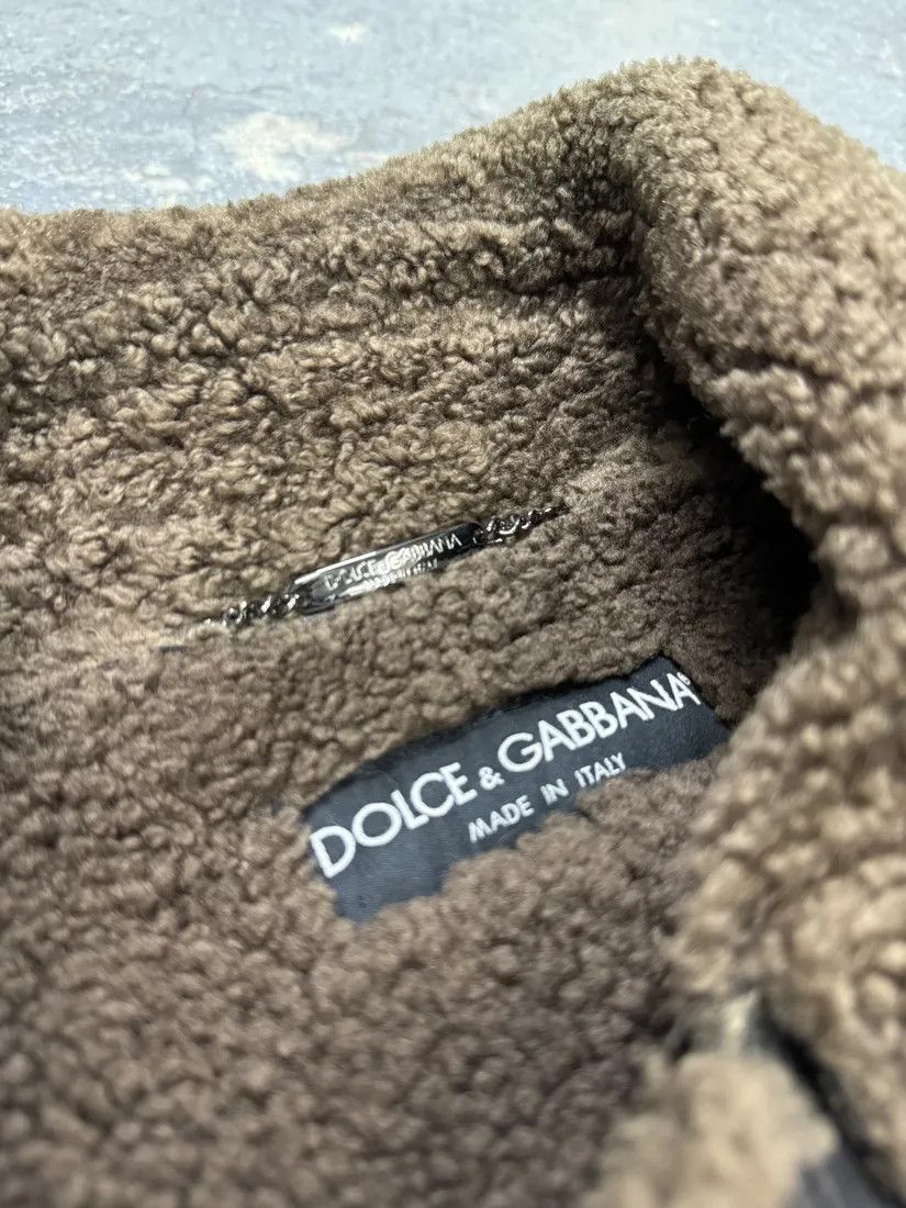 Dolce & Gabbana × Vintage AW2002 Dolce & Gabbana Shearling Brown Elevated Leather Jacket Size US M / EU 48-50 / 2 - 7 Thumbnail