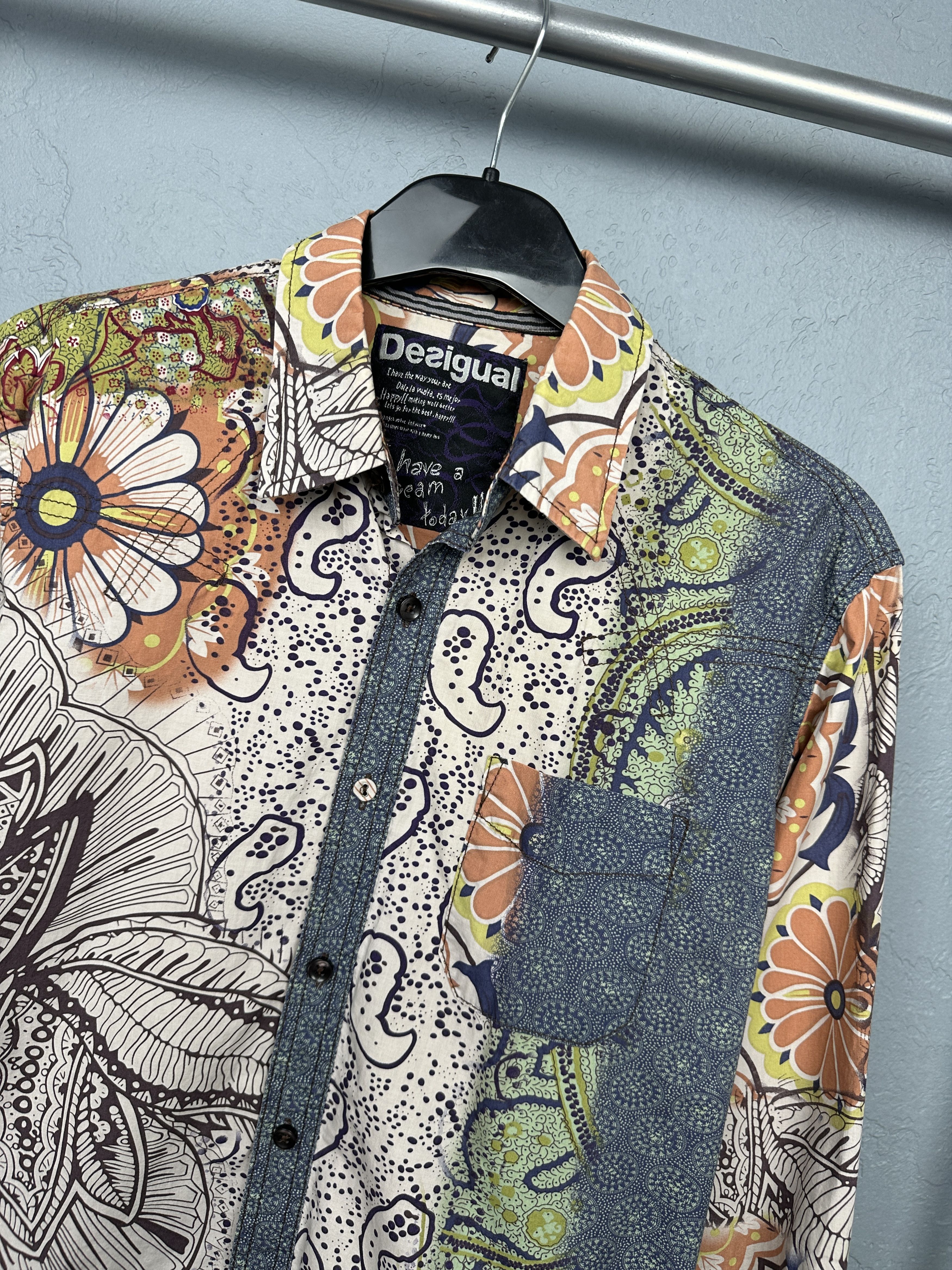 Desigual Desigual Mens Long Sleeve Shirt Size US M / EU 48-50 / 2 - 3 Thumbnail
