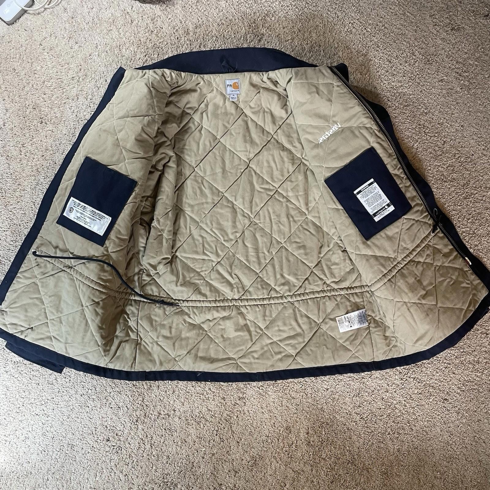Carhartt Carhartt 101618-410 FR Duck Canvas Coat Quilt Lined Men's XL Size US XL / EU 56 / 4 - 3 Thumbnail