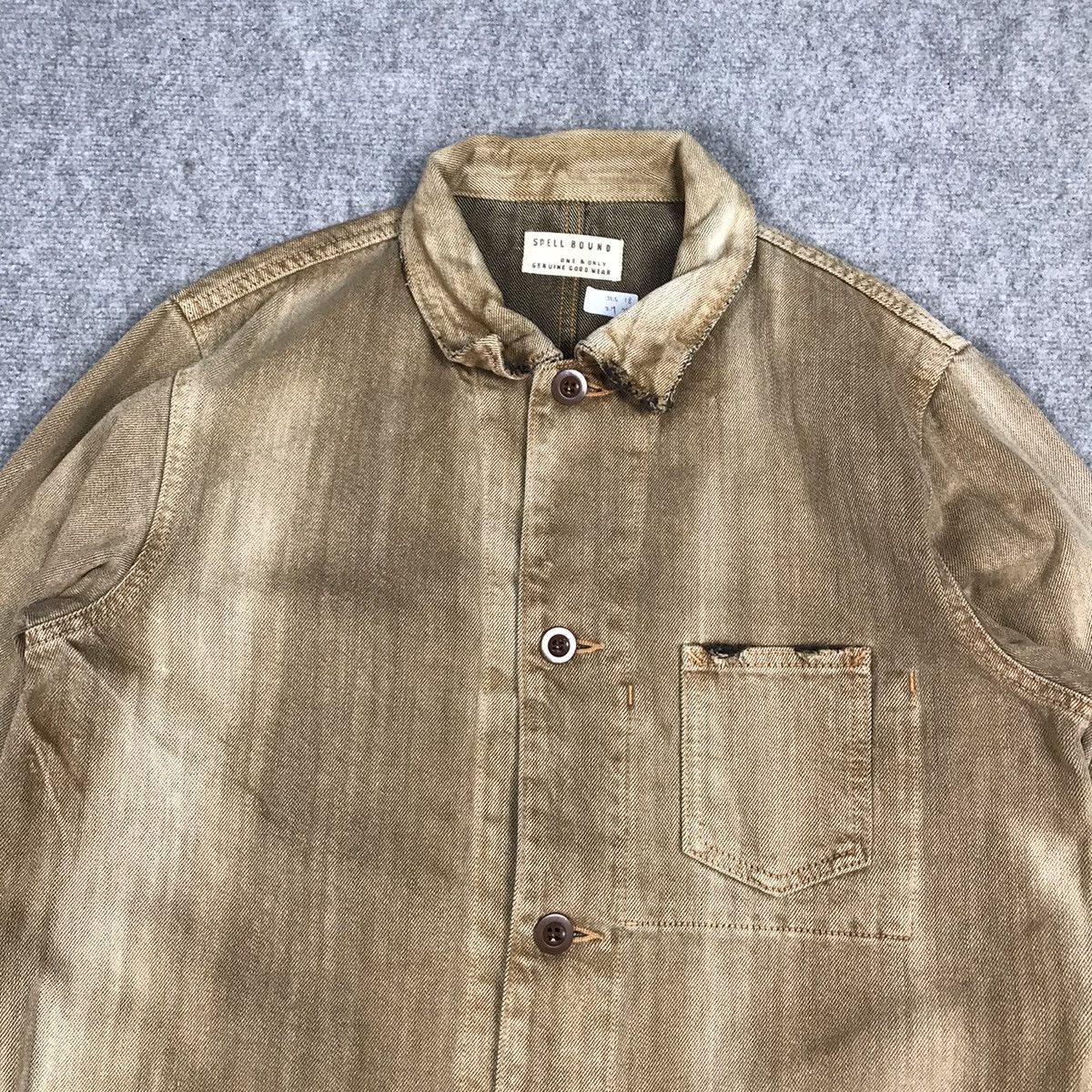 Japanese Brand × Spellbound SPELLBOUND CHORE DISTRESSED BROWN SUN FADED BUTTON JACKET Size US M / EU 48-50 / 2 - 2 Thumbnail