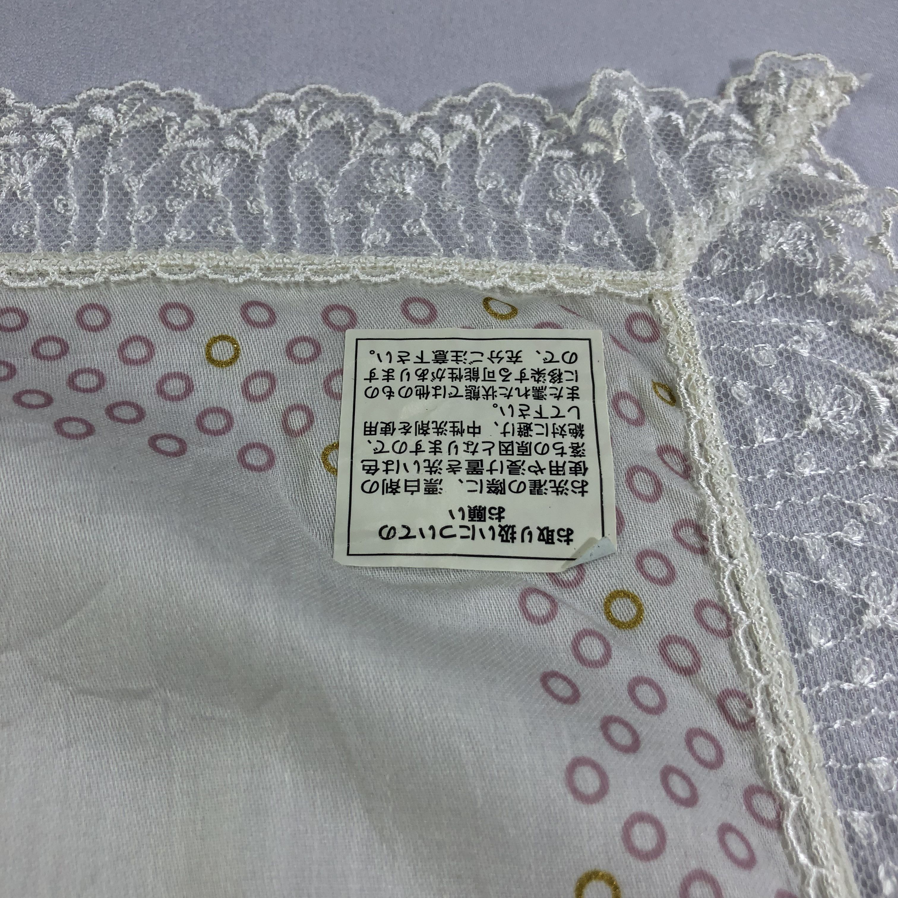 Guy Laroche × Vintage Guy Laroche Laces Handkerchief Neckerchief Bandana H2194 Size ONE SIZE - 5 Thumbnail