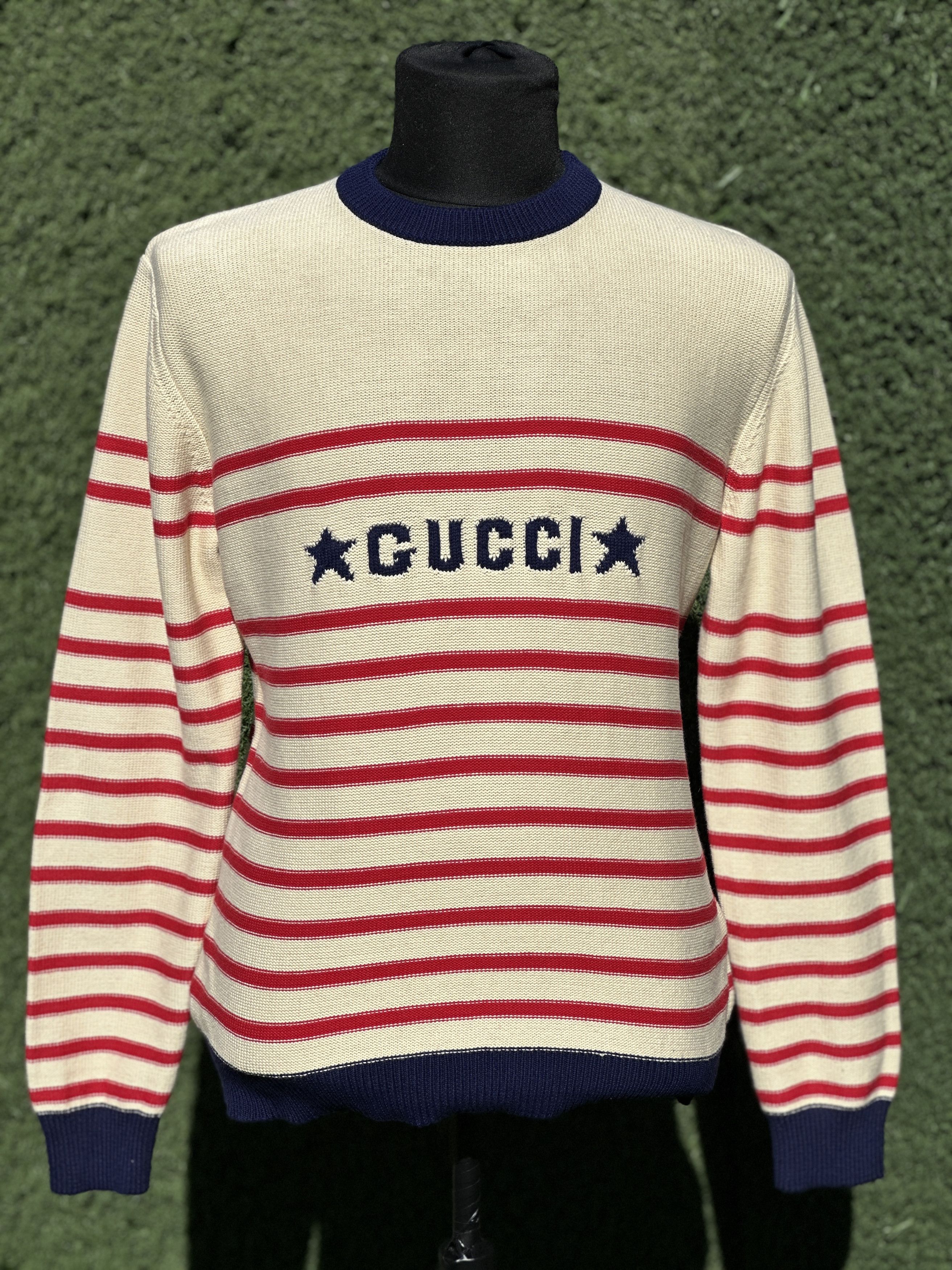 Gucci Luxury Gucci Knit Striped Sweater Crew Neck Size M 175/96 A Size US M / EU 48-50 / 2 - 3 Thumbnail