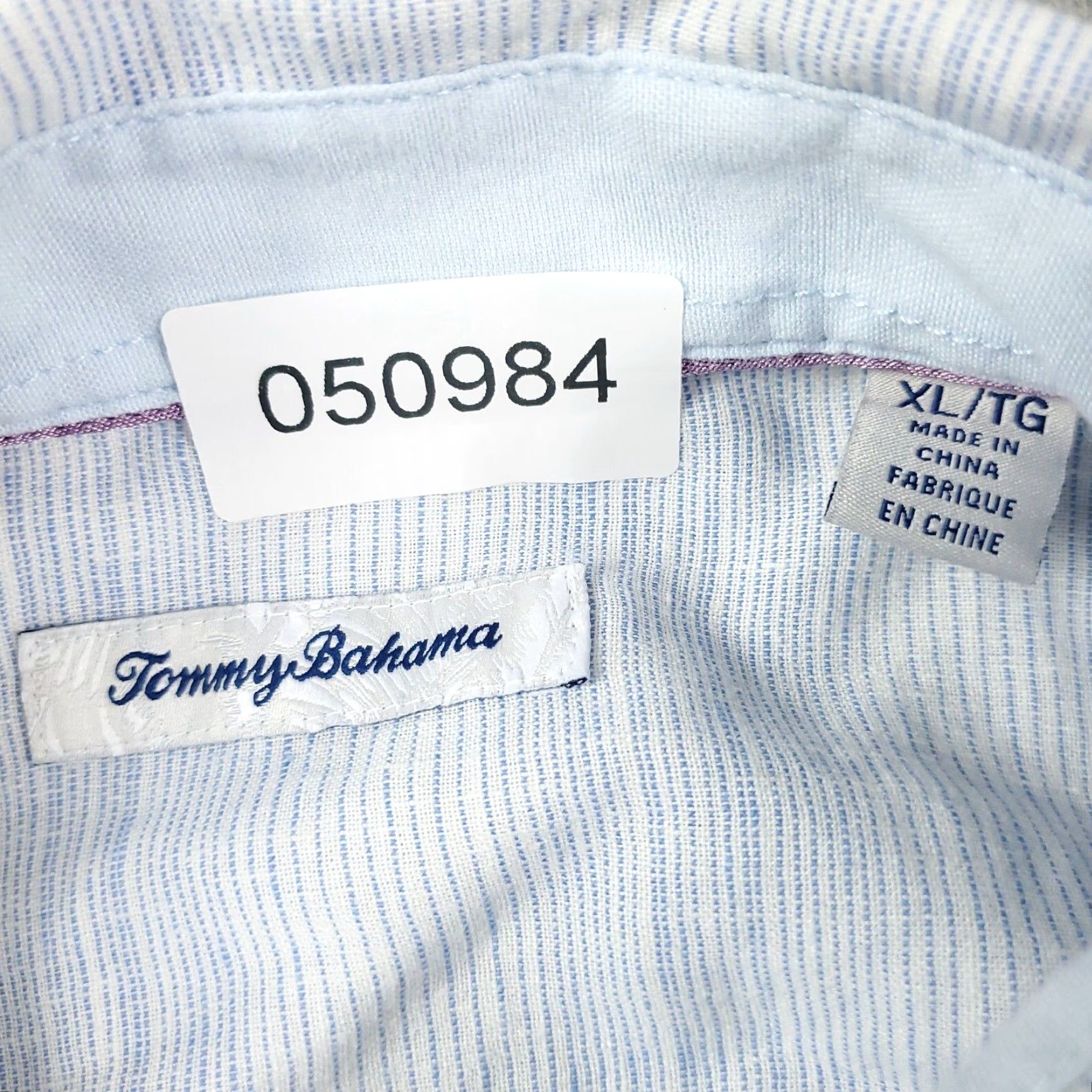 Tommy Bahama Tommy Bahama Shirt Mens Size XL Blue Striped Linen Blend Button Up Long Sleeve Size US XL / EU 56 / 4 - 8 Thumbnail