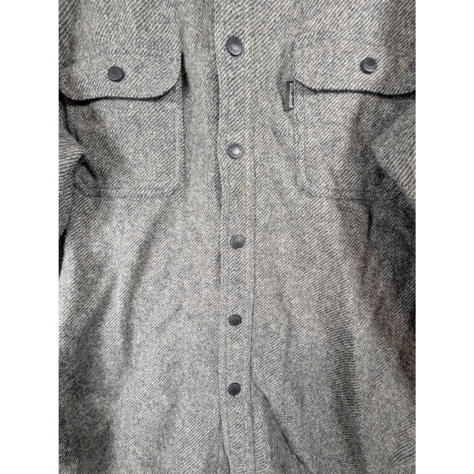 Unknown London Woolrich Alaskan Overshirt Striped Wool Blend Button Up L Size US L / EU 52-54 / 3 - 4 Thumbnail