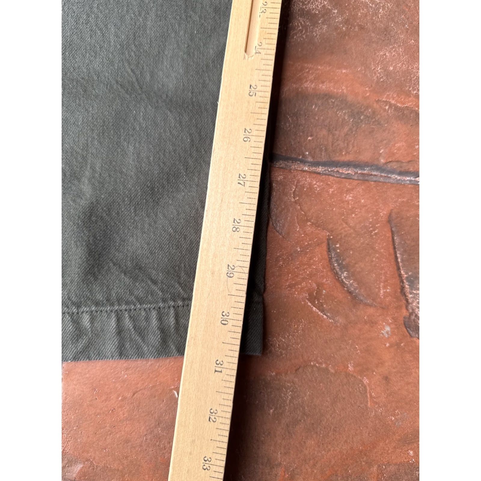 Frame VINTAGE FRAME Double Knee Carpenter Jeans 29x30.5 Green Button Fly Women 29 Green Denim Jeans Carpenter Pockets 29x30.5 Womens feminino Size 29" - 8 Thumbnail