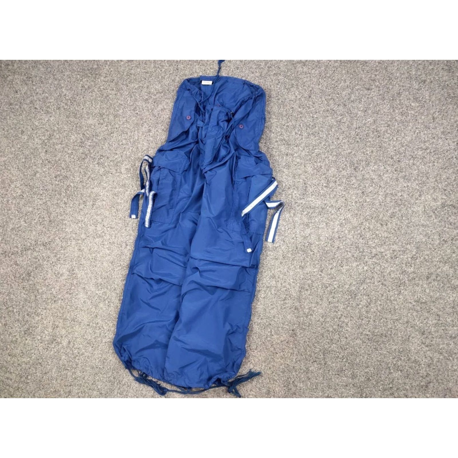 Vintage MT:2 Rare Vintage Japanese Parachute Baggy Cargo Pants Blue Navy FT MT:2 Size US 33 - 3 Thumbnail