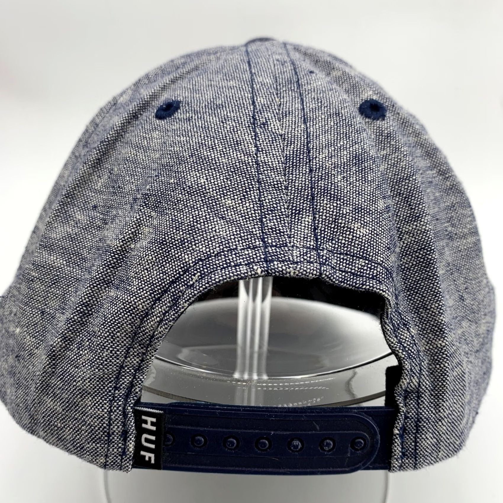 Huf HUF Hat Cap Snap Back Mens Blue Twill Linen Blend Baseball Logo One Size Size ONE SIZE - 3 Thumbnail
