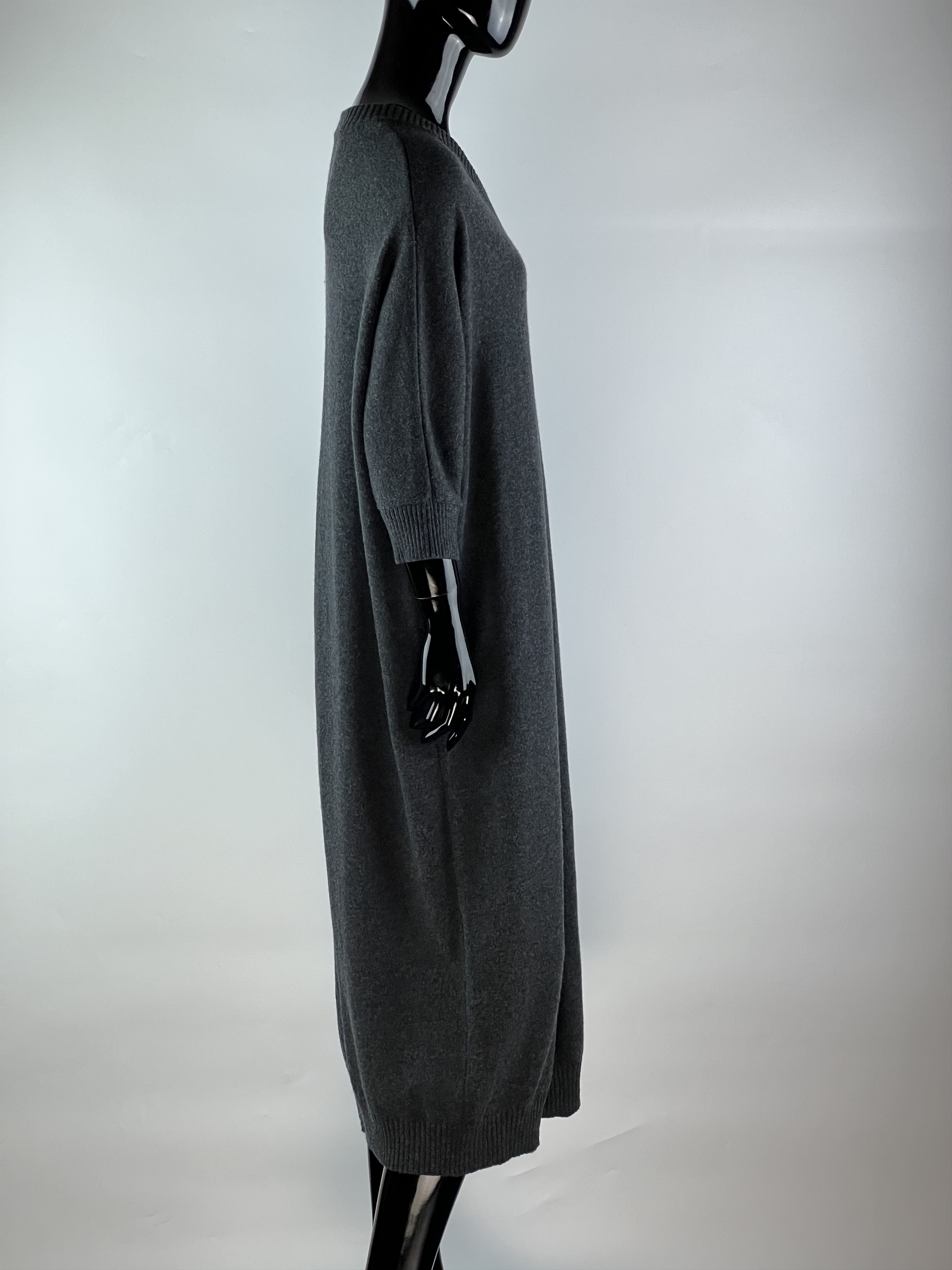 Cos COS 100% Wool Gray Maxi Dress Size XS/S Oversized Size XS / US 0-2 / IT 36-38 - 2 Thumbnail