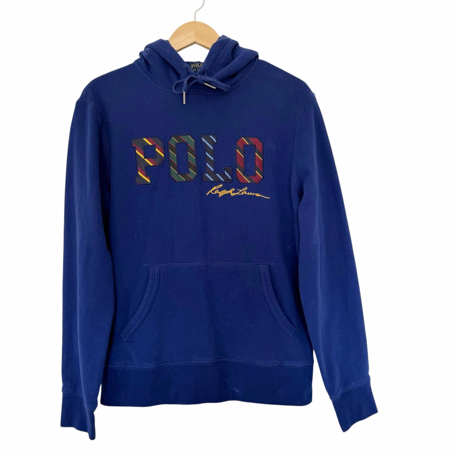 Polo Ralph Lauren Polo Ralph Lauren Blue Spell Out Hoodie Sz M Size US M / EU 48-50 / 2 - 1 Thumbnail