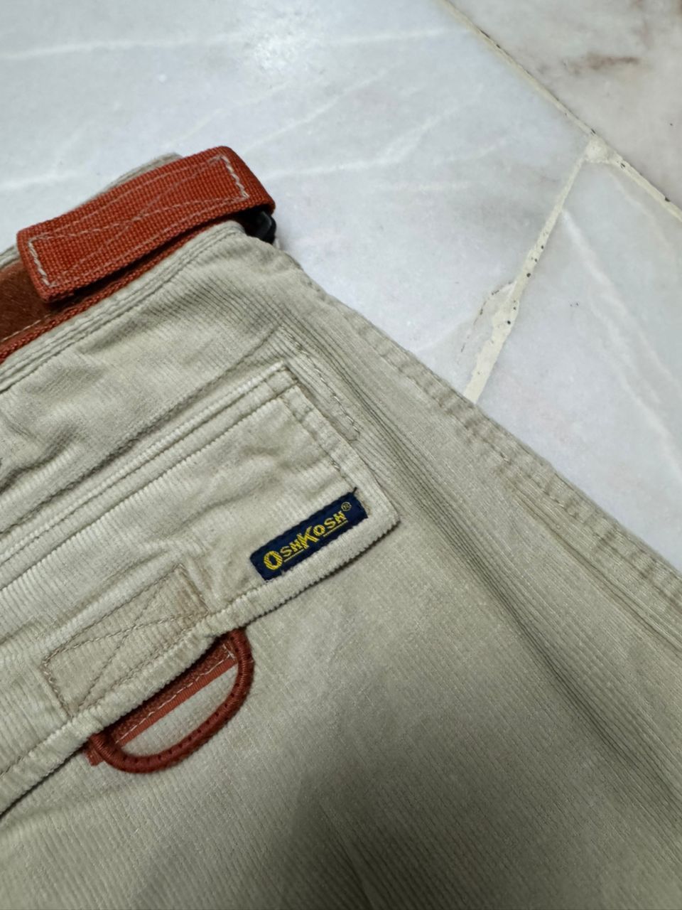 Oshkosh 💥90s Oshkosh Cordoroi Tactical Parachute Cargo Double Knee Size US 31 - 20 Thumbnail