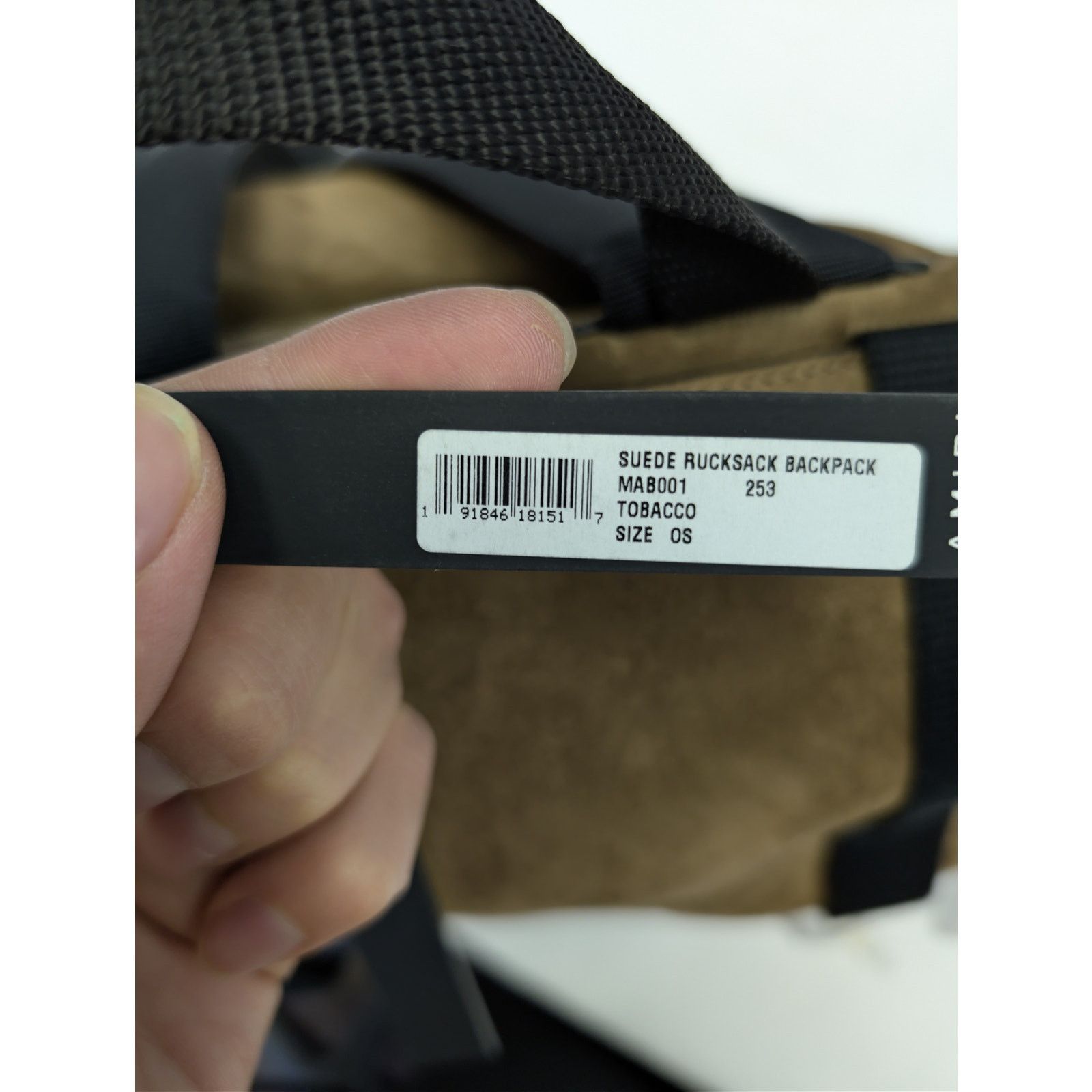 Amiri o1rshd1 Size: OS / Suede Rucksack Backpack in Tobacco Size ONE SIZE - 22 Thumbnail