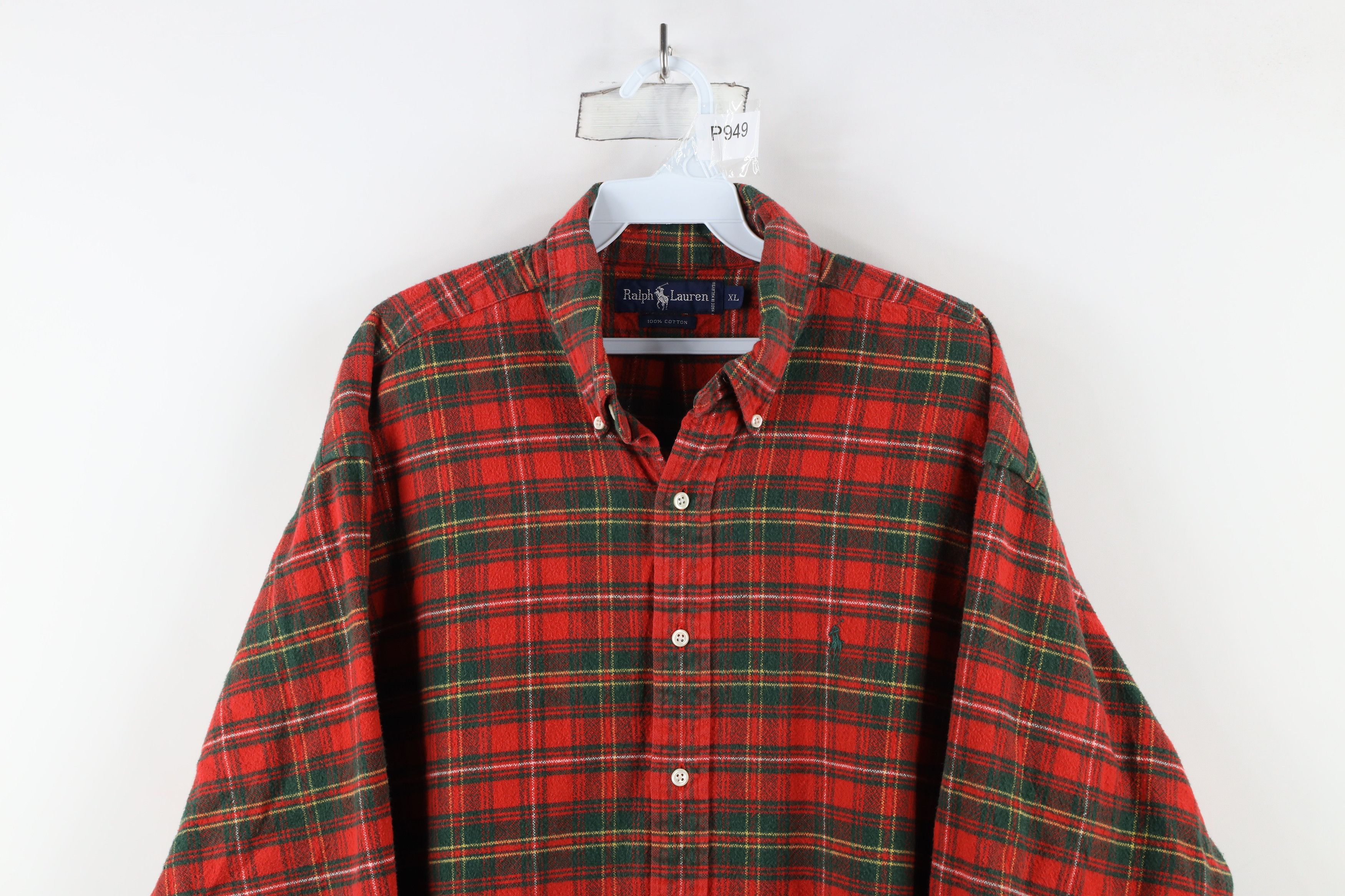 Ralph Lauren × Vintage Vintage 90s Ralph Lauren Heavyweight Button Down Shirt Size US XL / EU 56 / 4 - 2 Thumbnail
