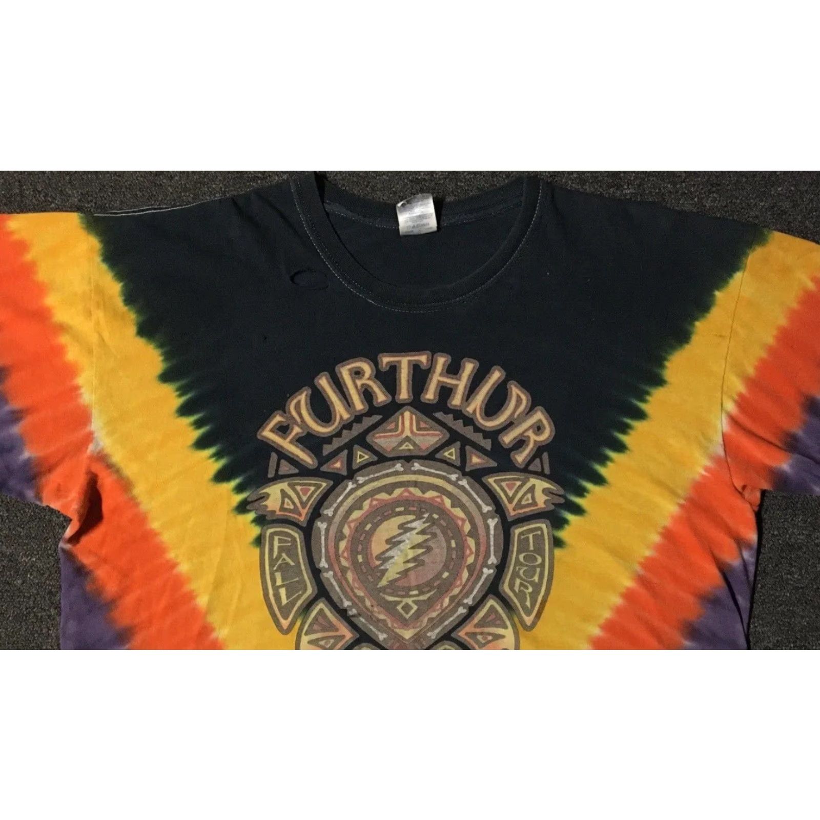 Vintage VINTAGE Grateful Dead Shirt L Purple Tie Dye 60s 70s 80s Hippie Rock Graphic Tee Mens Concert Woodstock Further Tour 2011 Faded Distress Shirts Size US L / EU 52-54 / 3 - 6 Thumbnail