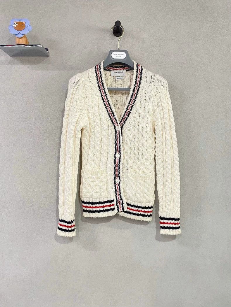 Thom Browne Thom Browne Apricot knit cardigan Size XS / US 0-2 / IT 36-38 - 1 Thumbnail