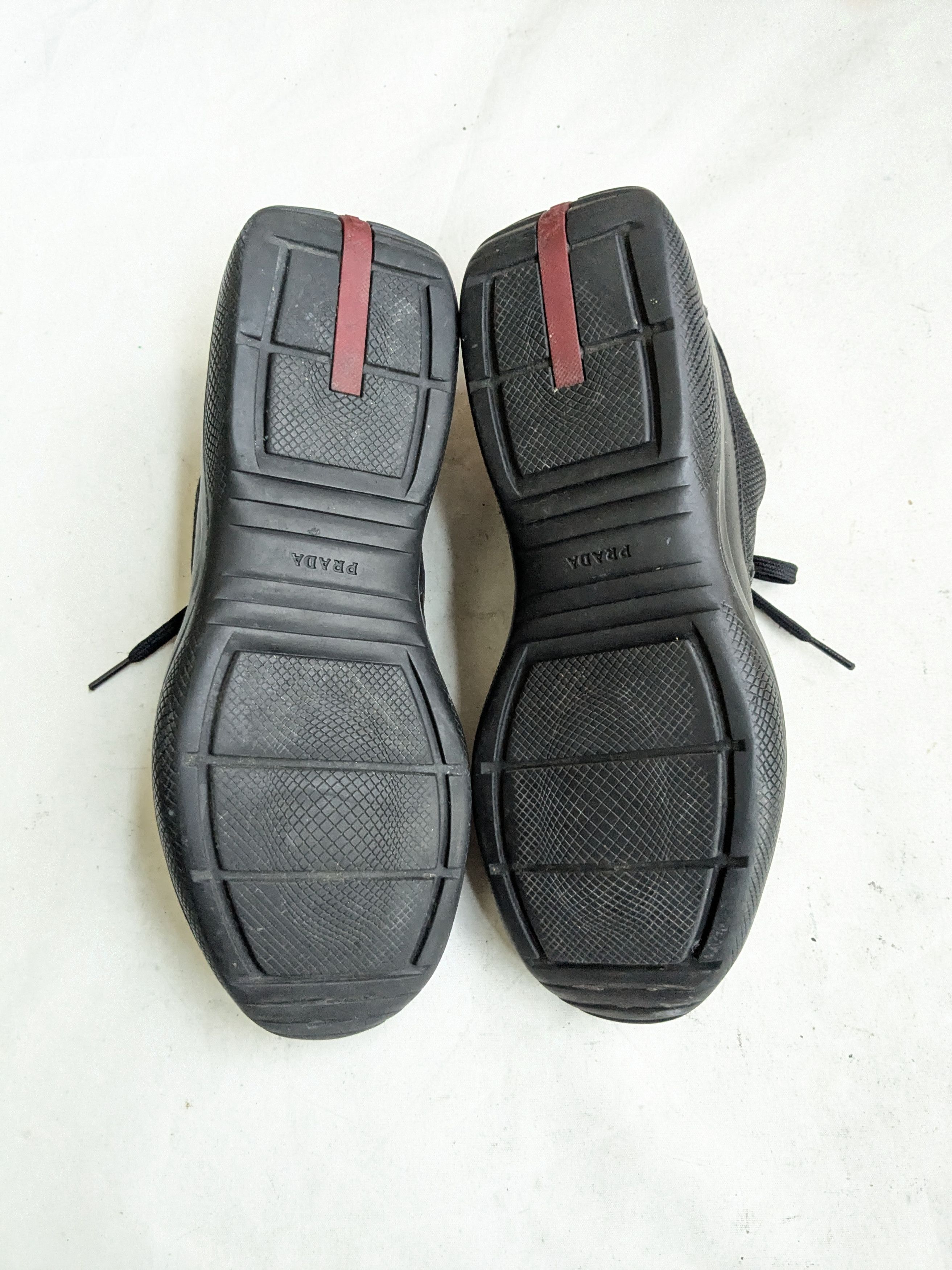 Prada Prada America's Cup Sneakers Black 9 Red Leather Low Tops Size US 9 / EU 42 - 16 Thumbnail