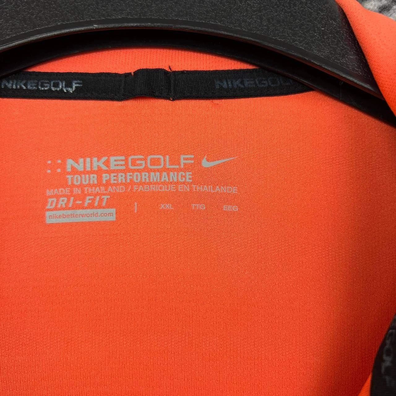Nike Nike Golf Dri-Fit Polo Shirt Men Orange Gray Collared 2XL Size US XXL / EU 58 / 5 - 3 Thumbnail