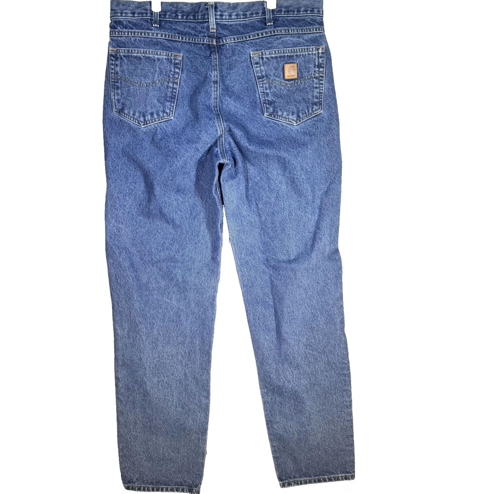 Carhartt Carhartt Jeans Mens 40x36 Blue Relaxed Fit B17-DST Straight Denim Pants Workwear Size US 40 / EU 56 - 2 Thumbnail