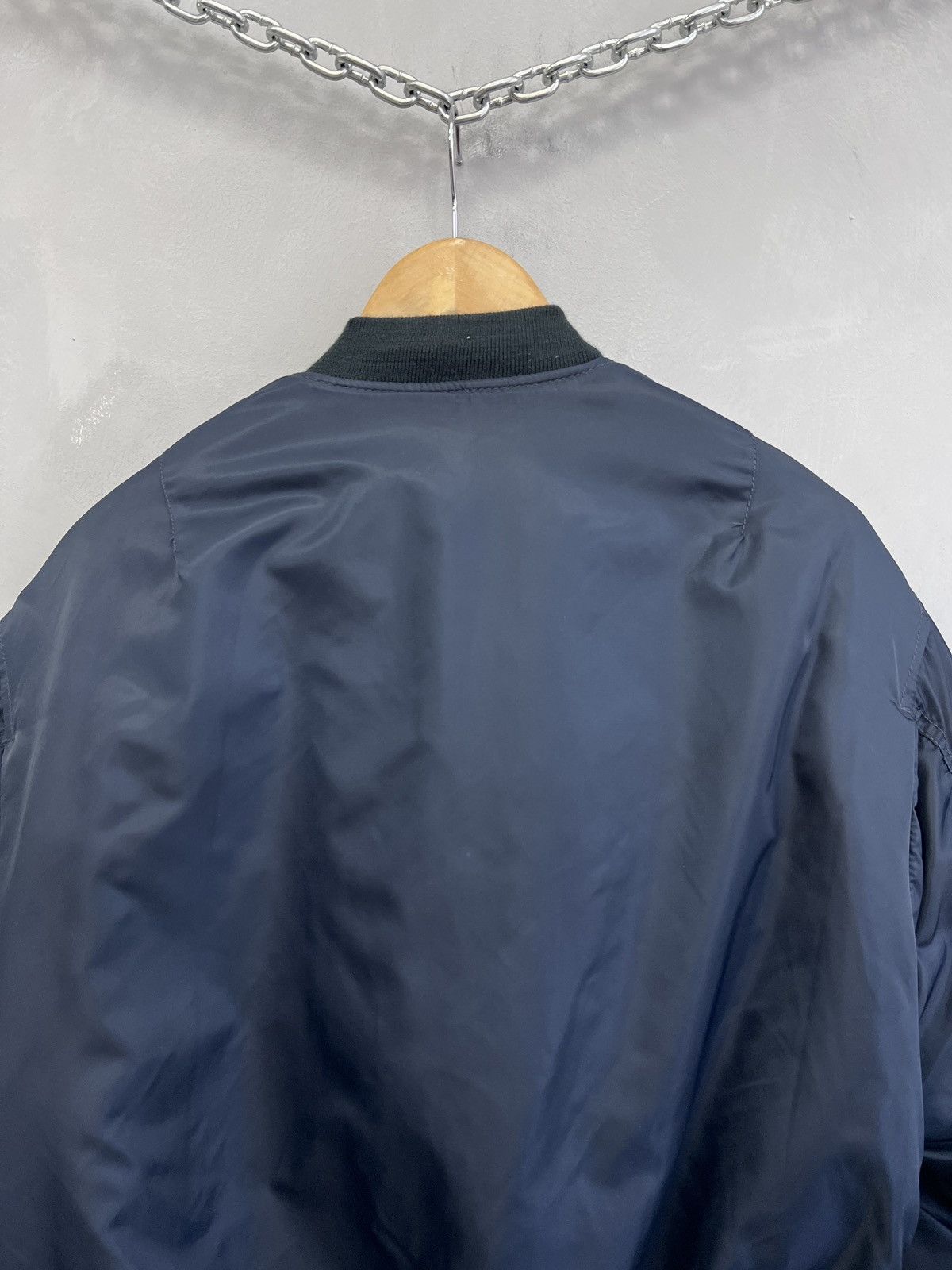 Alpha Industries MA-1 Bomber Jacket Navy Blue 90s Style