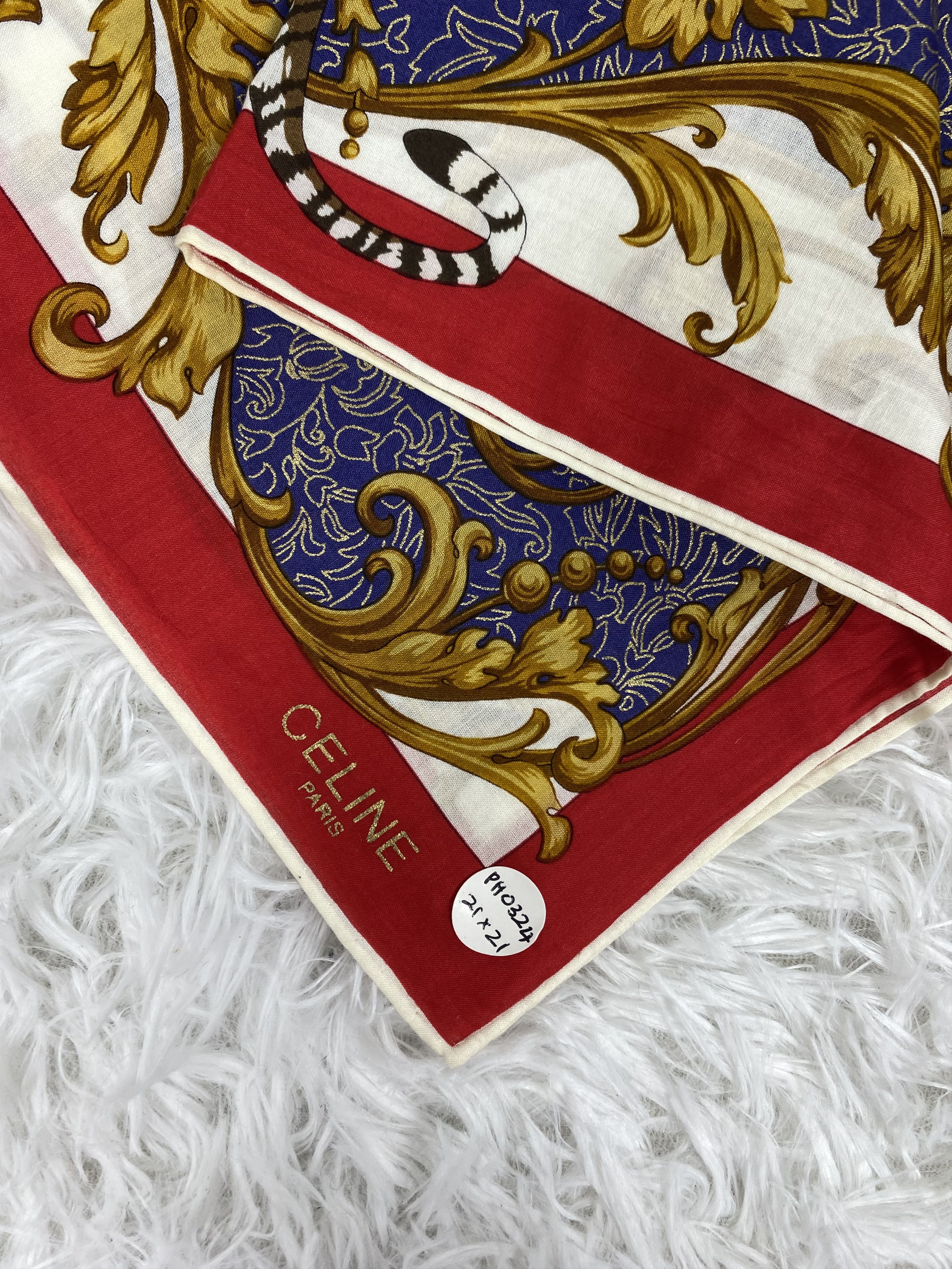 Celine × Vintage Vintage Celine Handkerchief Neckerchief PH0324 Size ONE SIZE - 2 Thumbnail